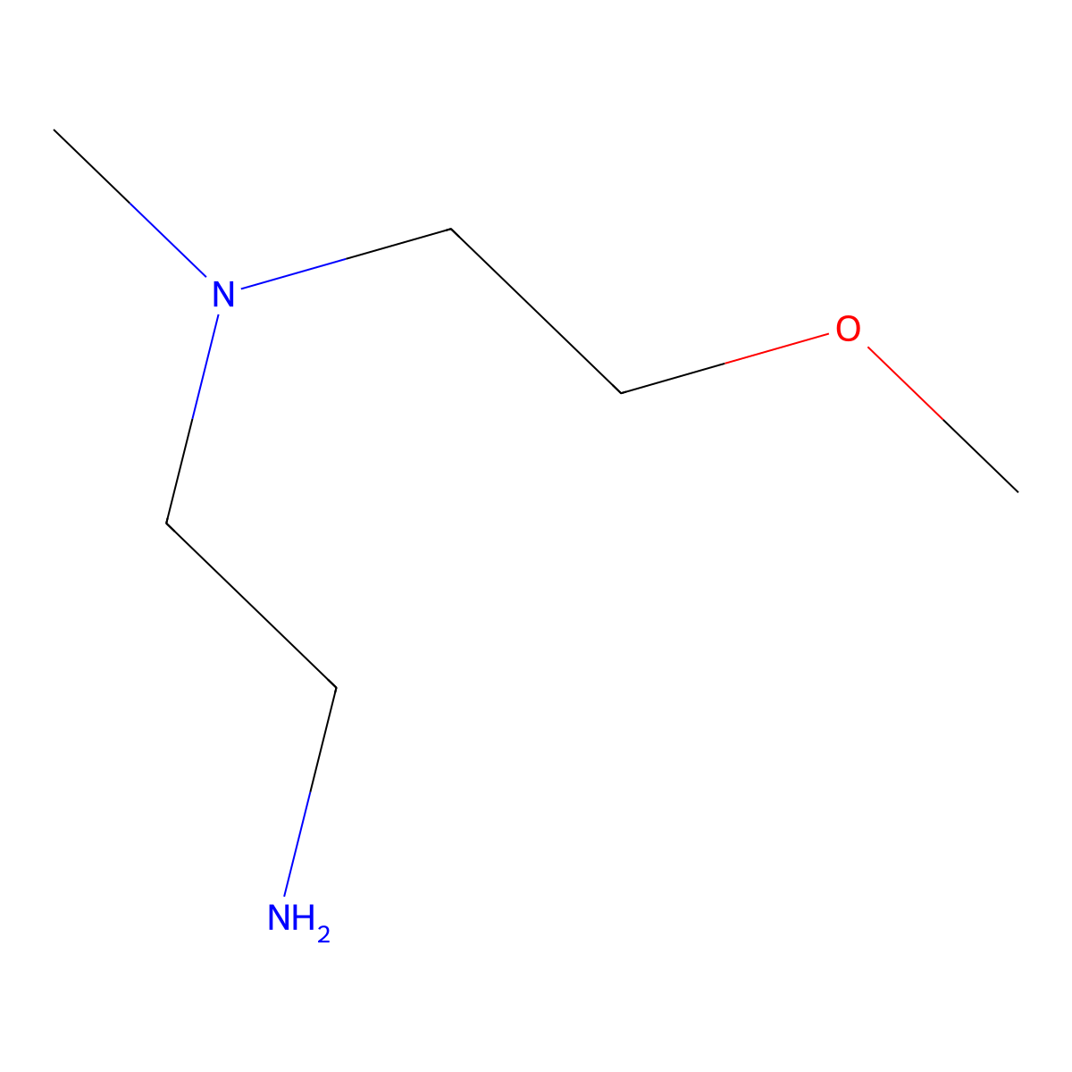 (2-Aminoethyl)(2-methoxyethyl)methylamine molecular structure, CAS 14165-17-4