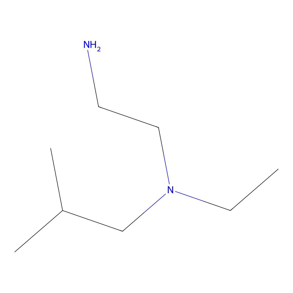 (2-Aminoethyl)(ethyl)(2-methylpropyl)amine molecular structure, CAS 14165-21-0