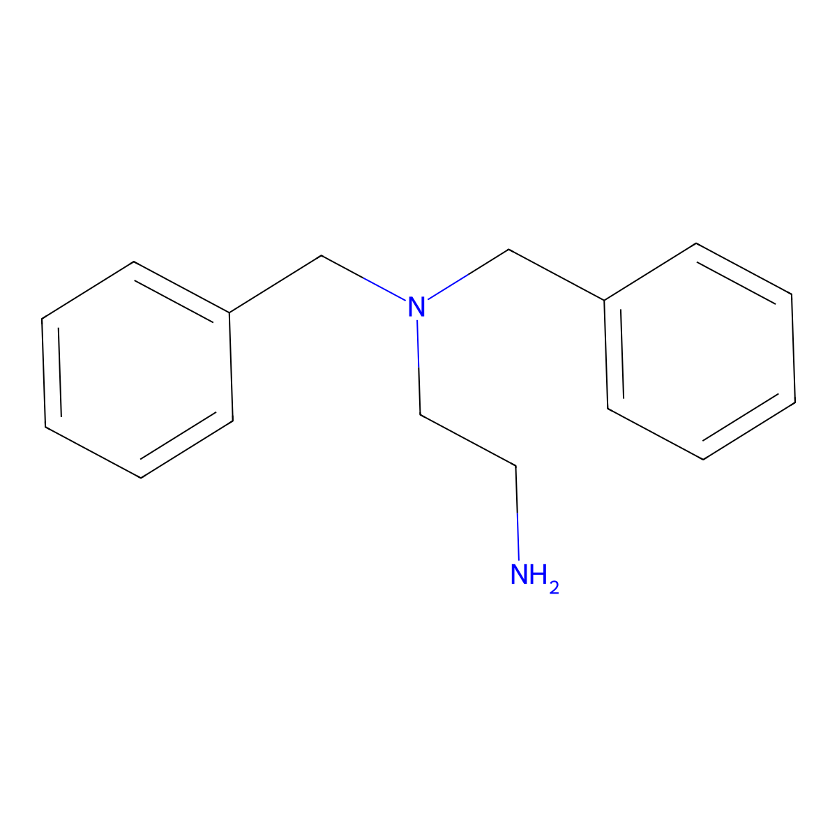 N1,N1-Dibenzylethane-1,2-diamine molecular structure, CAS 14165-27-6