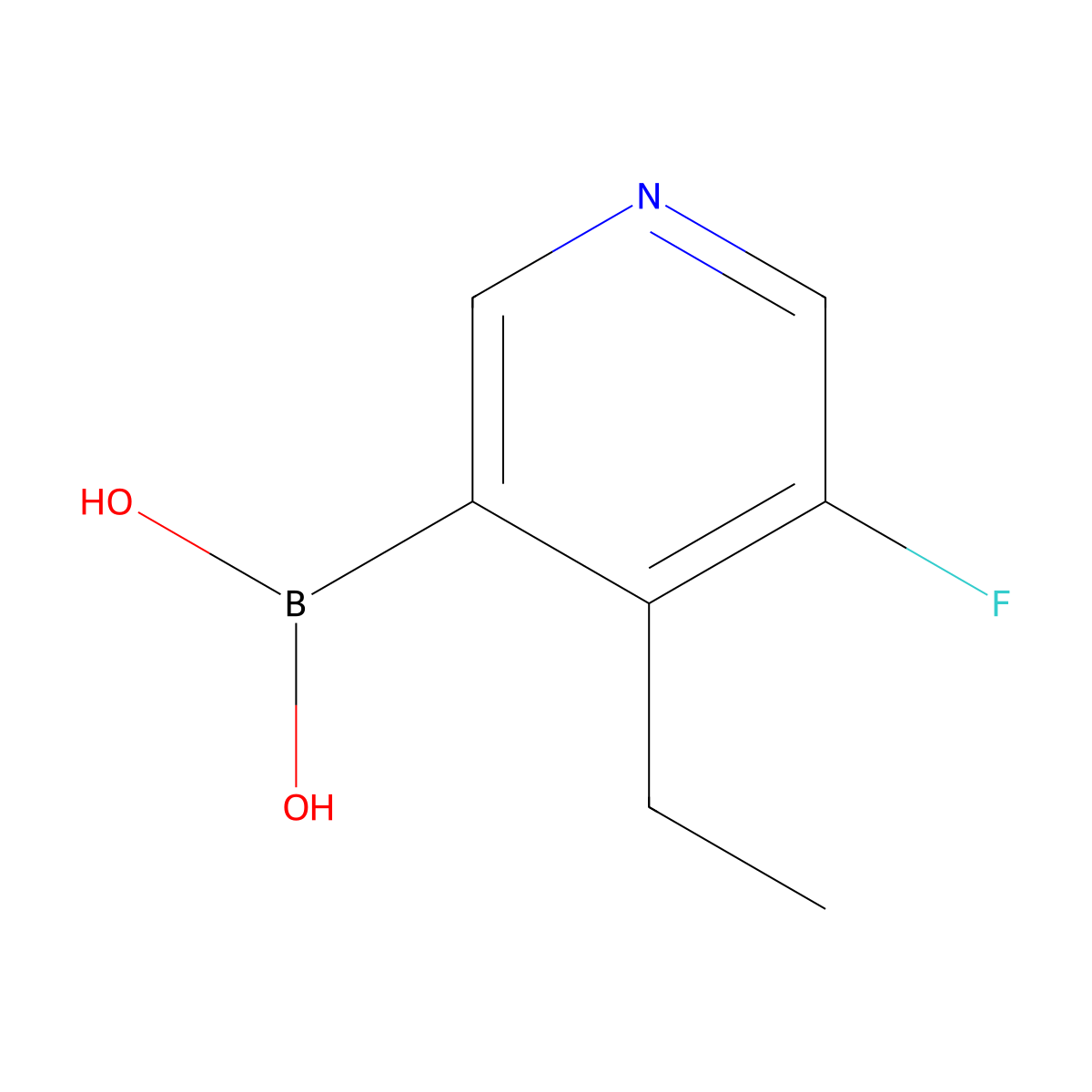 (4-Ethyl-5-fluoropyridin-3-yl)boronic acid molecular structure, CAS 1416500-73-6