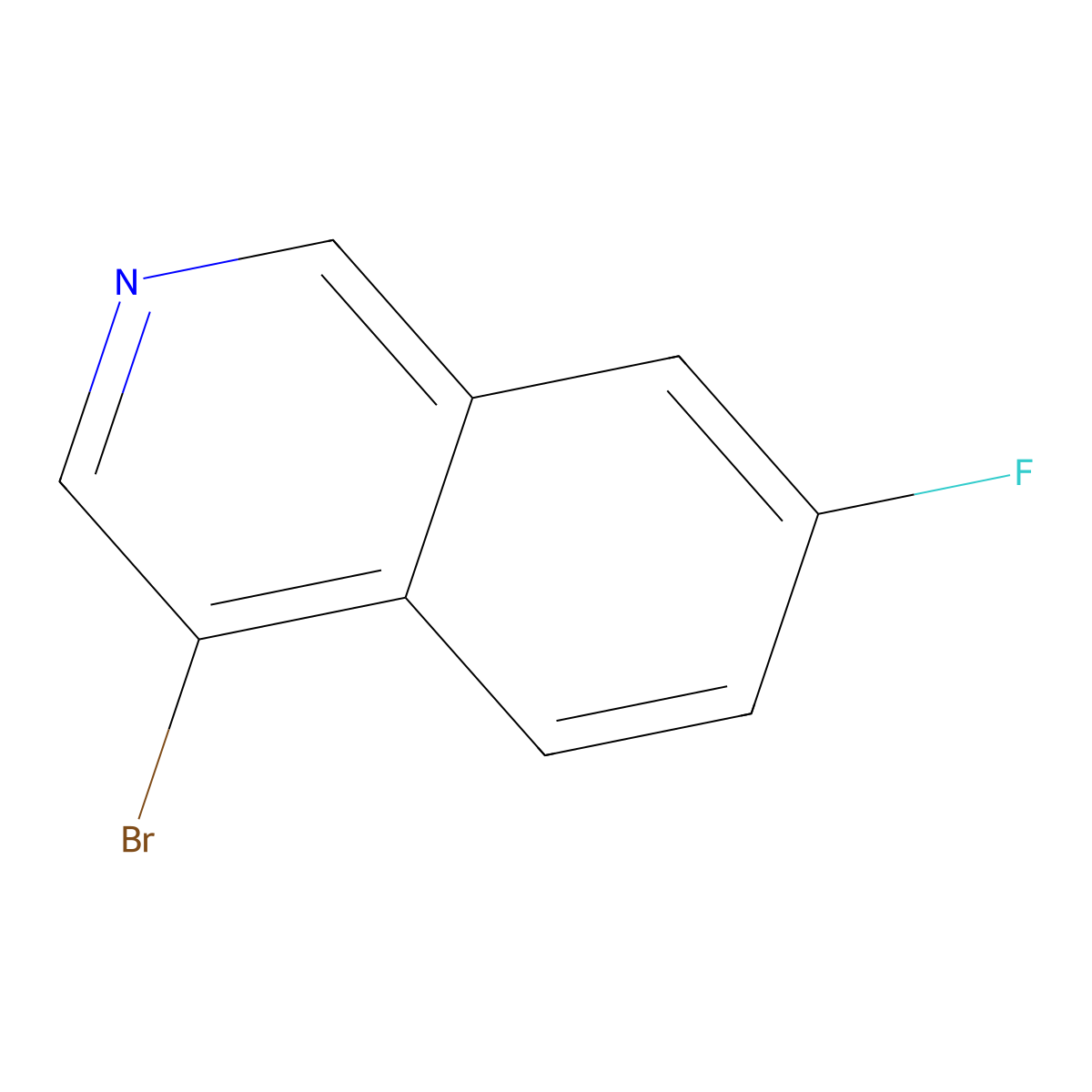 4-Bromo-7-fluoroisoquinoline molecular structure, CAS 1416500-77-0