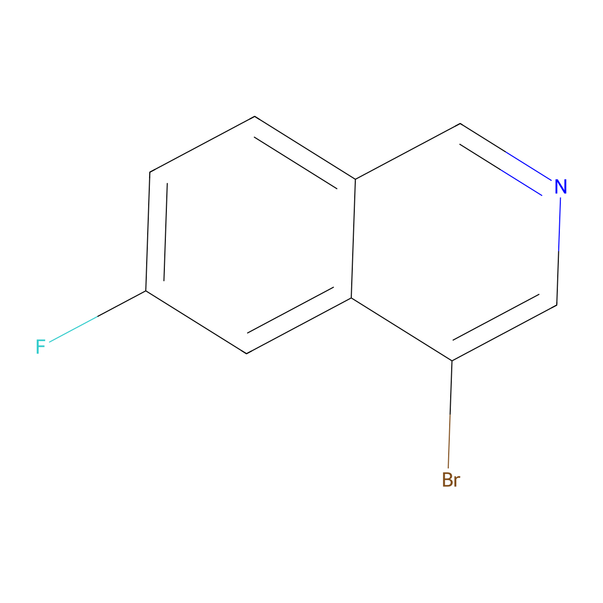 4-Bromo-6-fluoroisoquinoline molecular structure, CAS 1416500-78-1