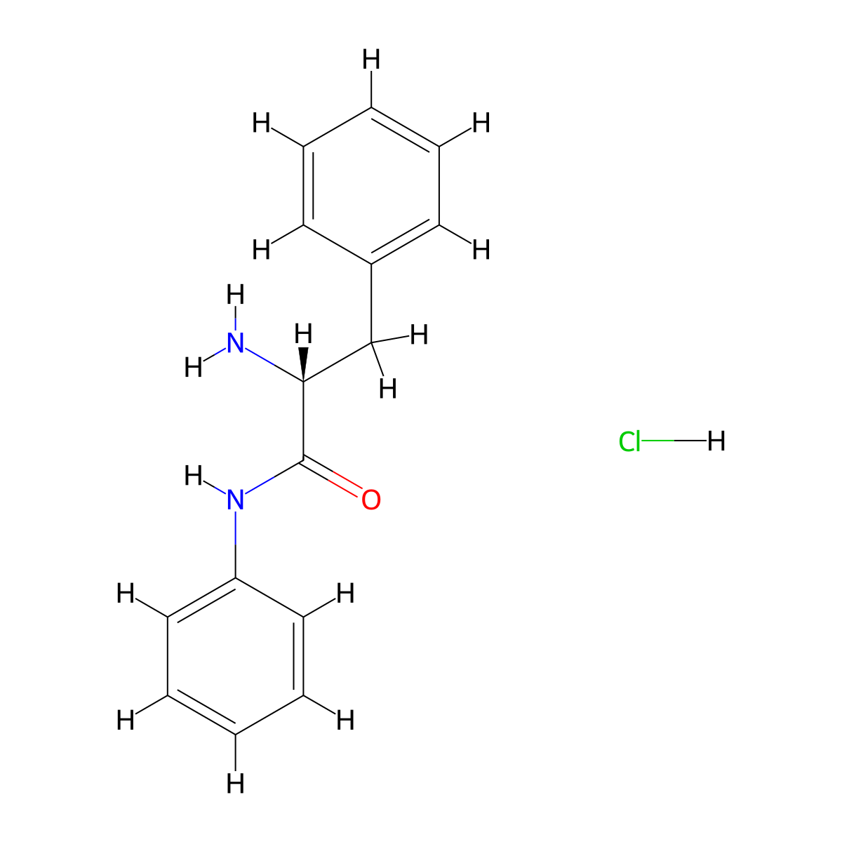 (2R)-2-amino-N,3-diphenylpropanamide hydrochloride molecular structure, CAS 1416505-46-8