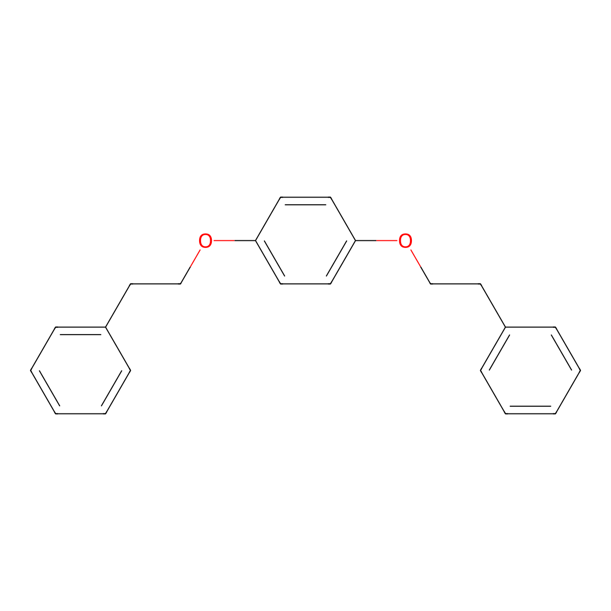 Benzene, 1,4-bis(2-phenylethoxy)- molecular structure, CAS 141651-46-9