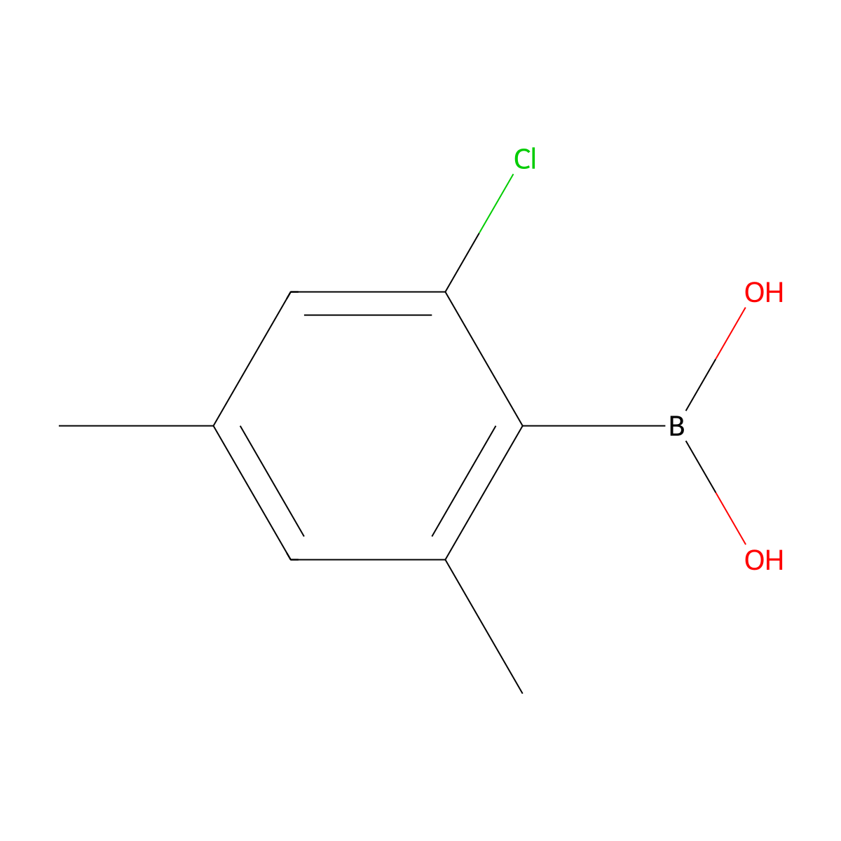 (2-Chloro-4,6-dimethylphenyl)boronic acid molecular structure, CAS 1416547-02-8