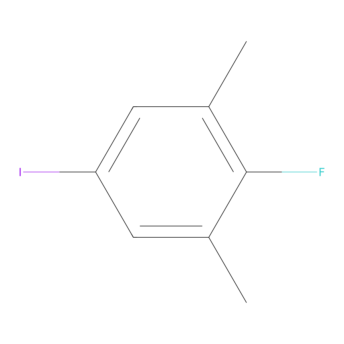 2-Fluoro-5-iodo-1,3-dimethylbenzene molecular structure, CAS 1416549-07-9