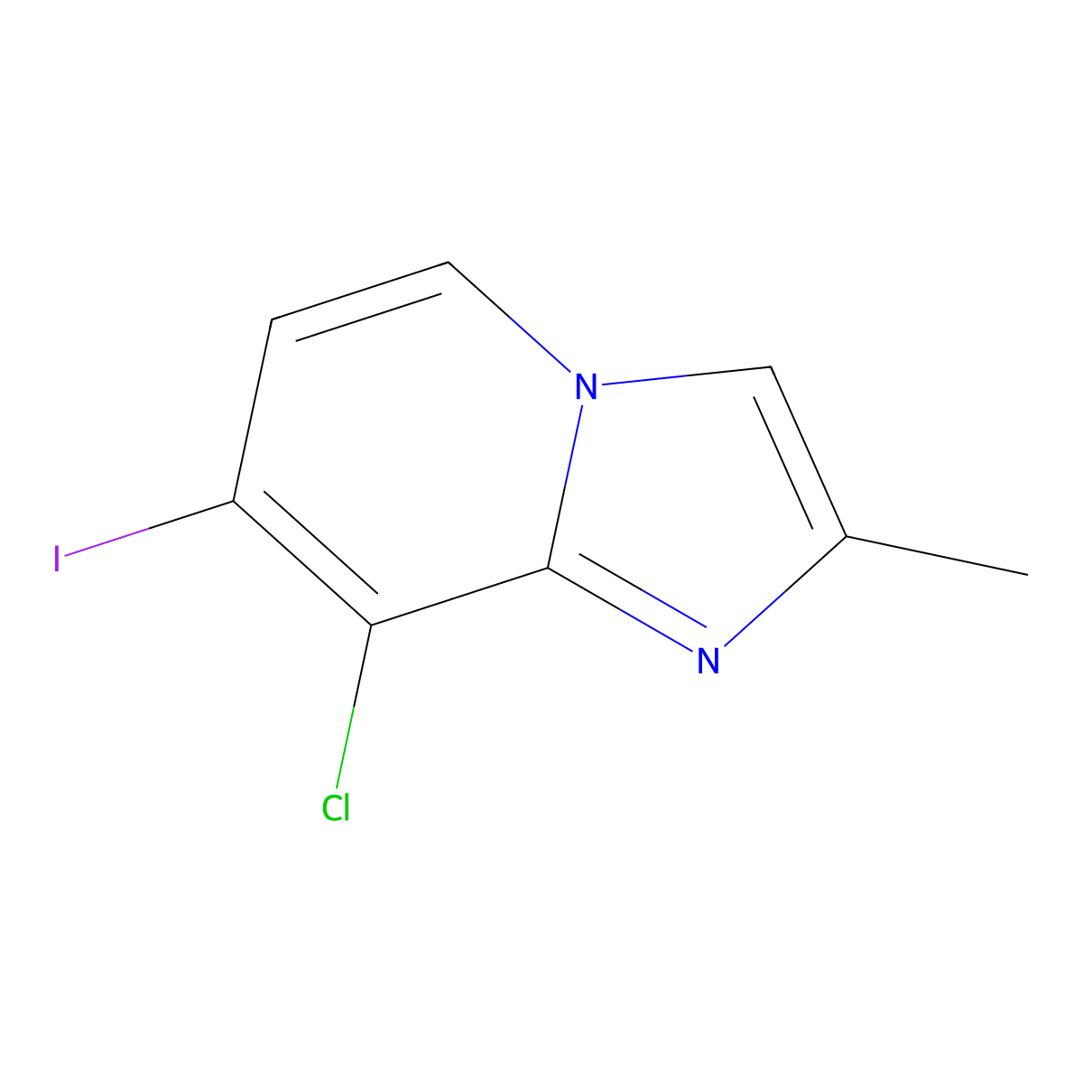 8-Chloro-7-iodo-2-methylimidazo[1,2-A]pyridine molecular structure, CAS 1416551-60-4