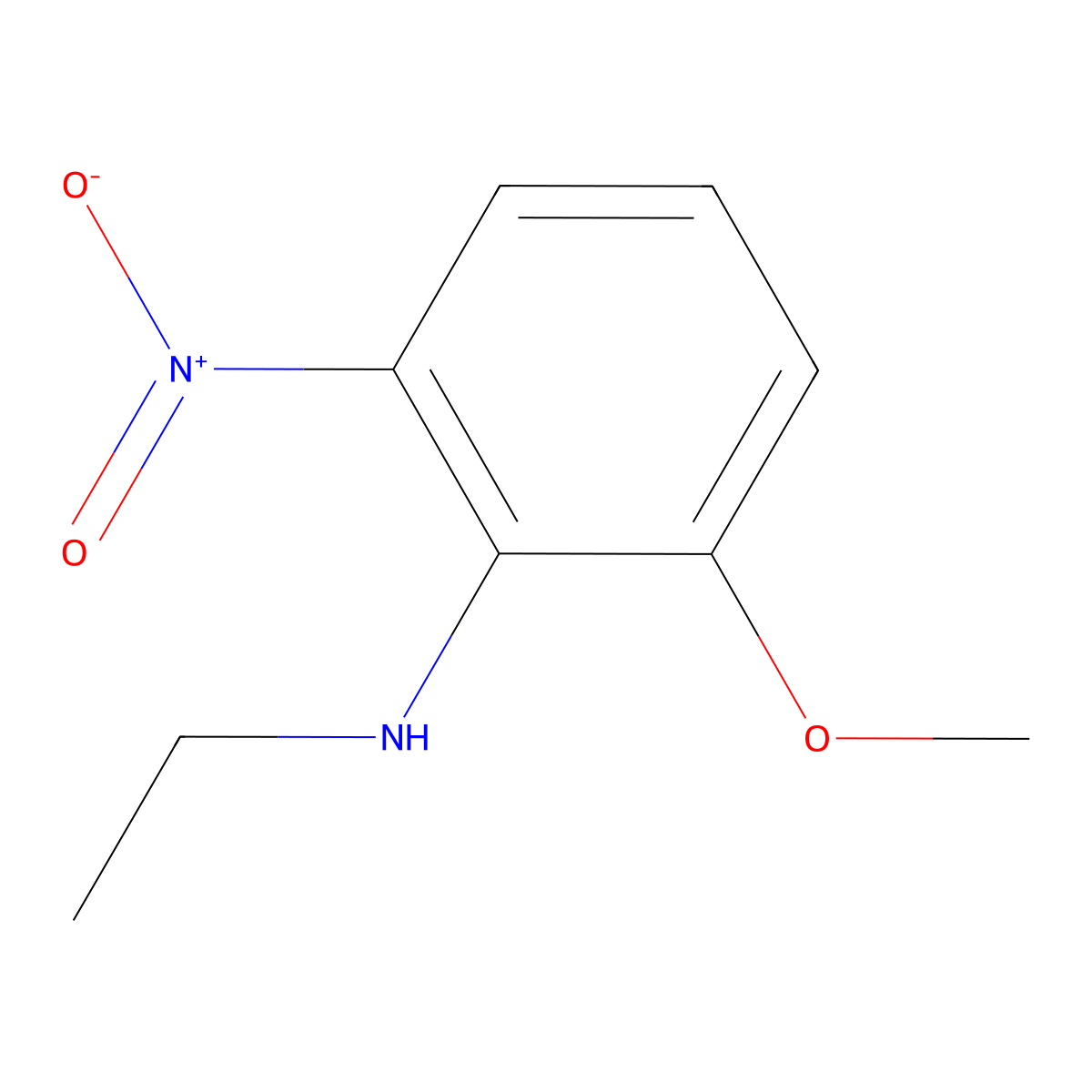 N-ethyl-2-methoxy-6-nitroaniline molecular structure, CAS 1416554-51-2