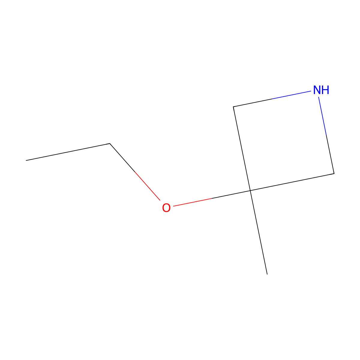 3-Ethoxy-3-methylazetidine molecular structure, CAS 1416586-63-4