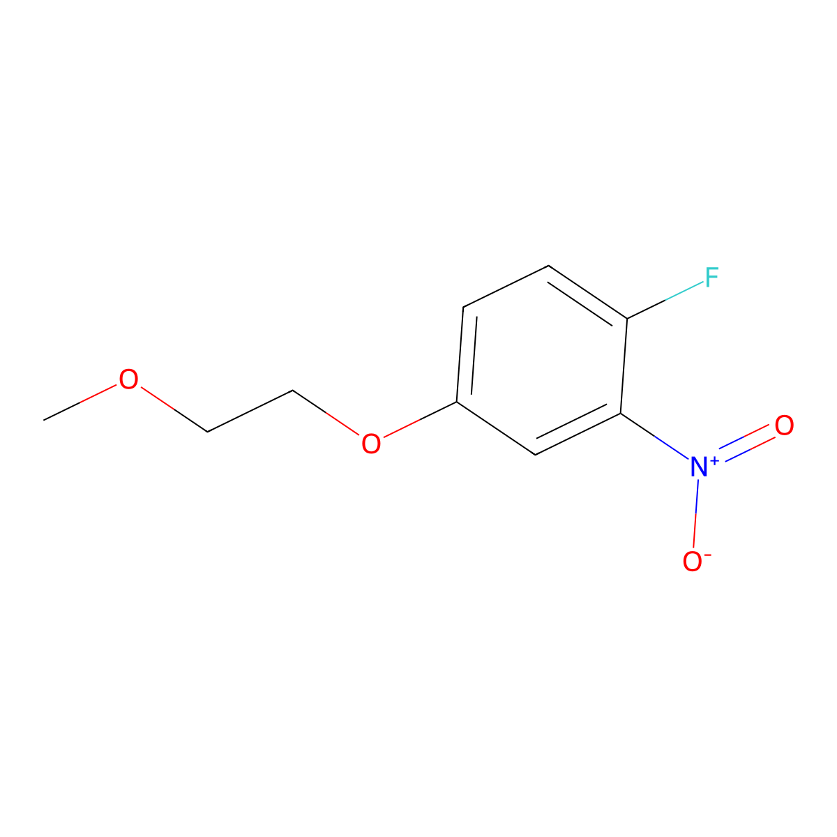1-Fluoro-4-(2-methoxyethoxy)-2-nitrobenzene molecular structure, CAS 1416626-24-8