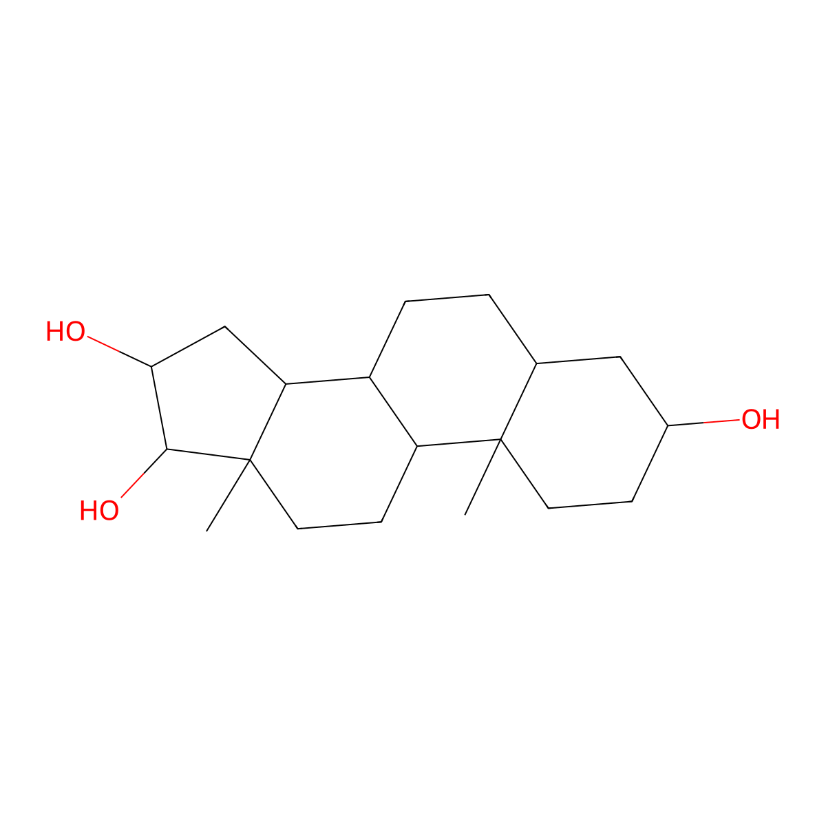 5alpha-Androstan-3alpha,16alpha,17beta-triol molecular structure, CAS 14167-52-3