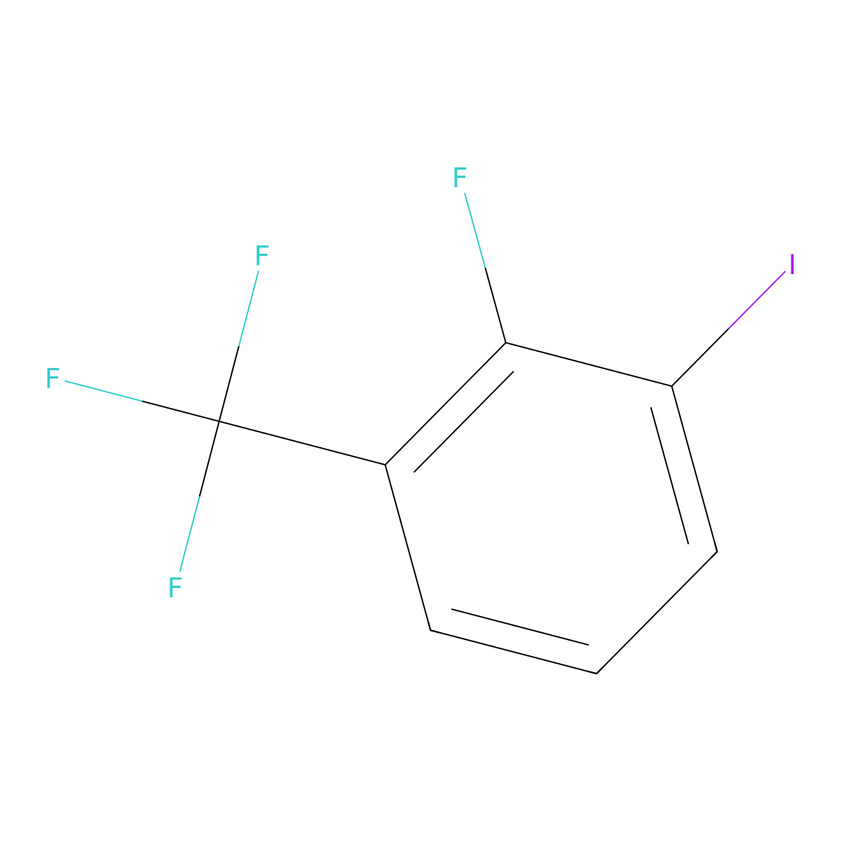 2-Fluoro-1-iodo-3-(trifluoromethyl)benzene molecular structure, CAS 1416708-03-6