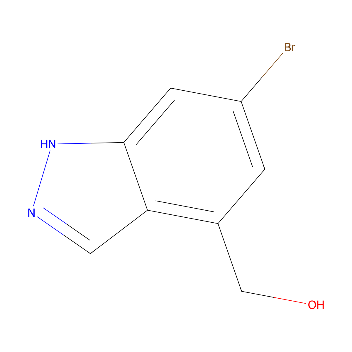 (6-Bromo-1H-indazol-4-YL)methanol molecular structure, CAS 1416708-64-9