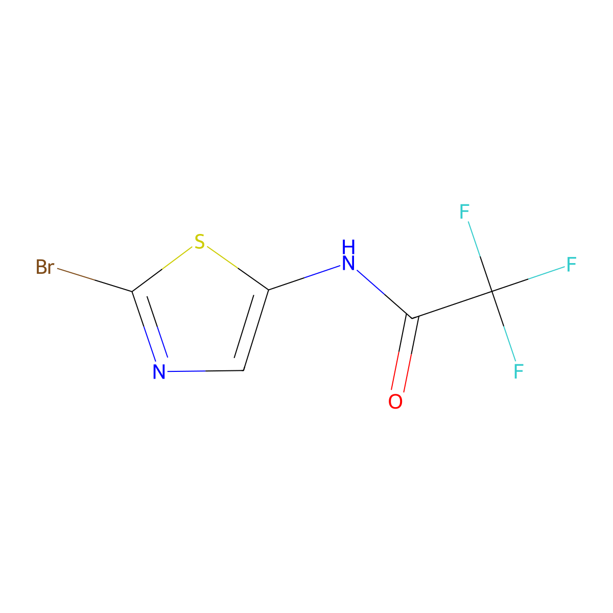 N-(2-Bromothiazol-5-yl)-2,2,2-trifluoroacetamide molecular structure, CAS 1416713-10-4