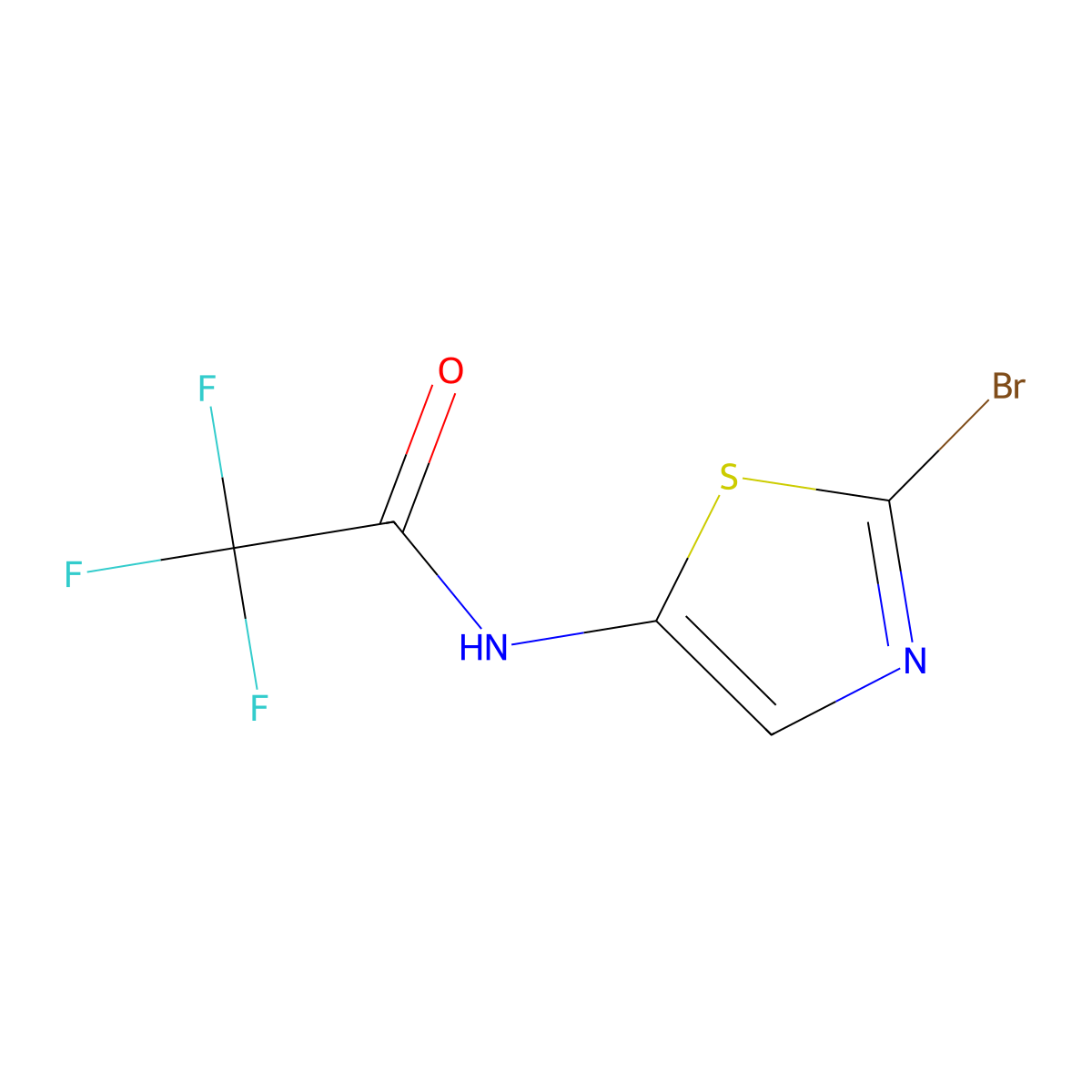 N-(2-Bromothiazol-5-yl)-2,2,2-trifluoroacetamide molecular structure, CAS 1416713-10-4