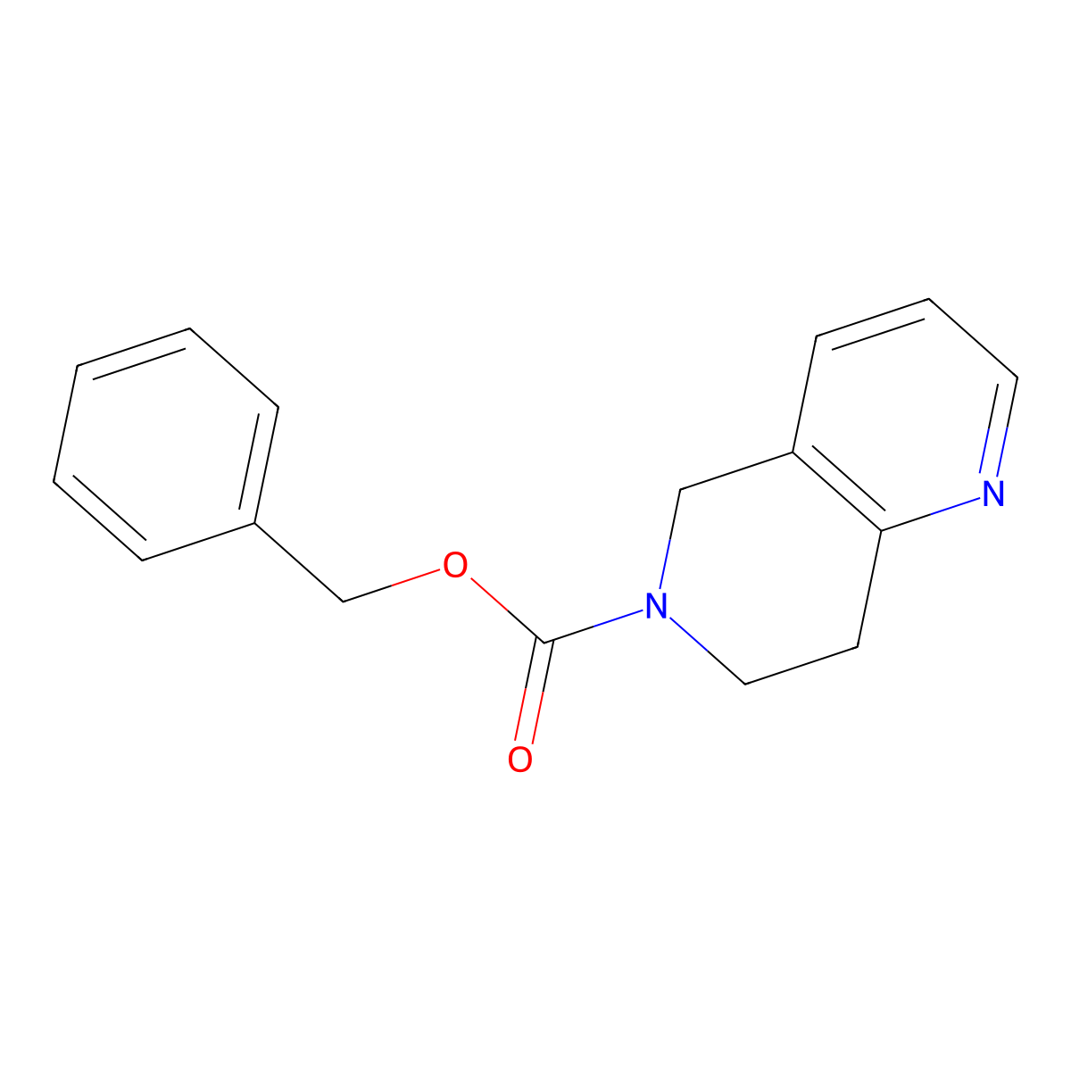 Benzyl 7,8-dihydro-1,6-naphthyridine-6(5H)-carboxylate molecular structure, CAS 1416713-17-1