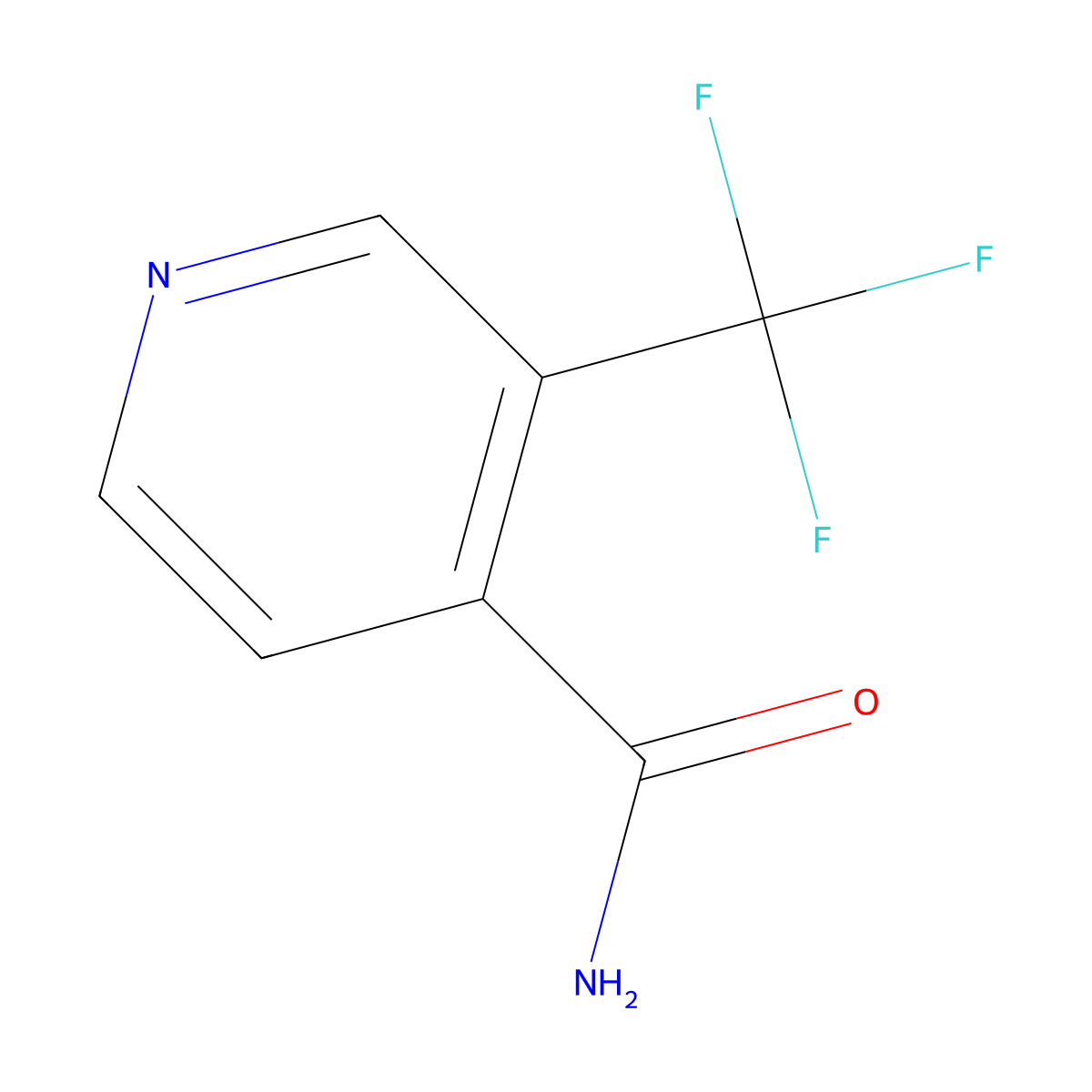 3-(Trifluoromethyl)pyridine-4-carboxamide molecular structure, CAS 1416713-20-6