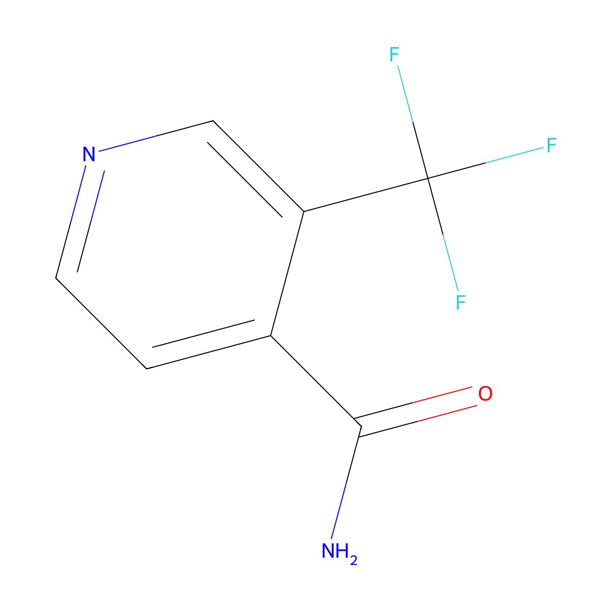 3-(Trifluoromethyl)pyridine-4-carboxamide molecular structure, CAS 1416713-20-6
