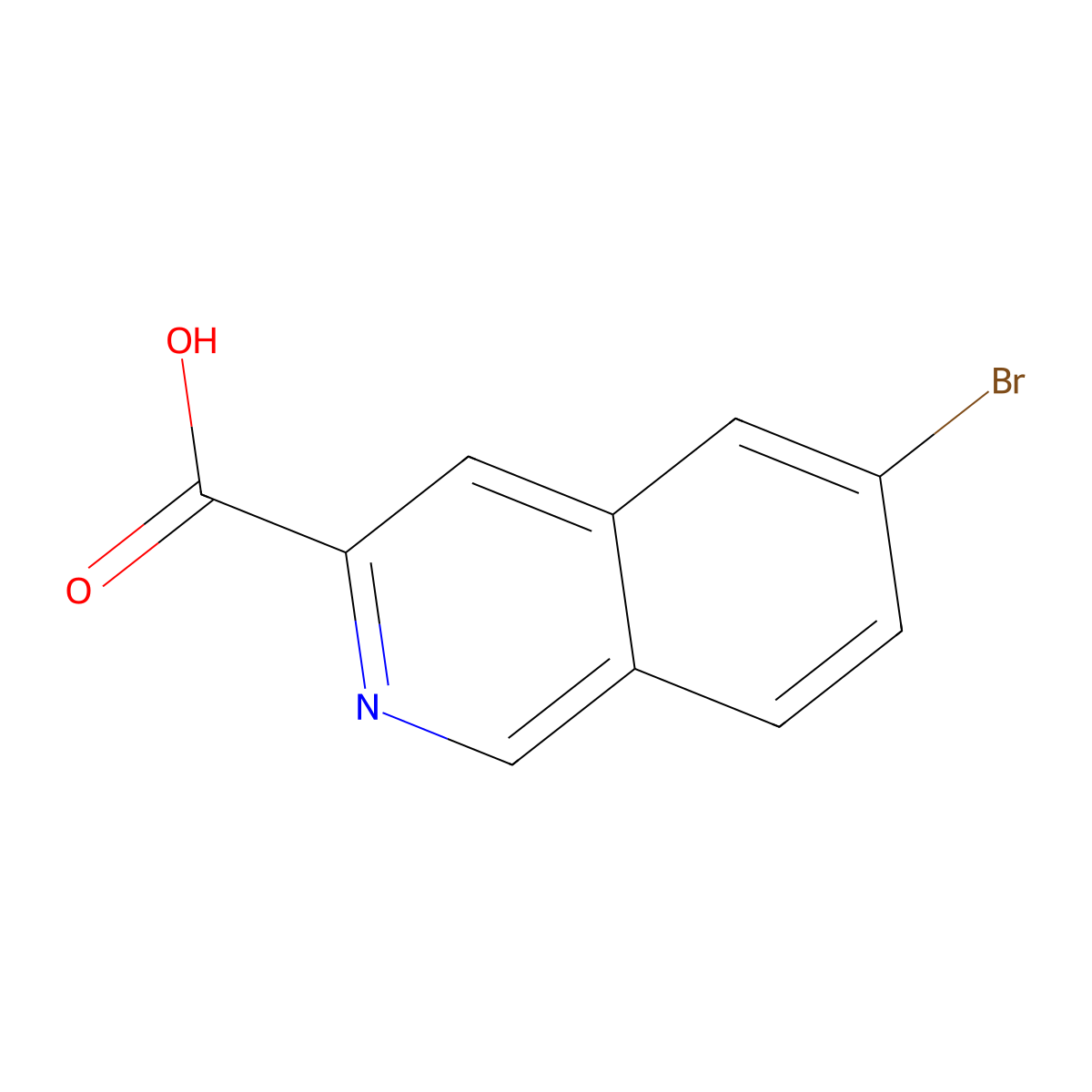 6-Bromoisoquinoline-3-carboxylic acid molecular structure, CAS 1416713-22-8