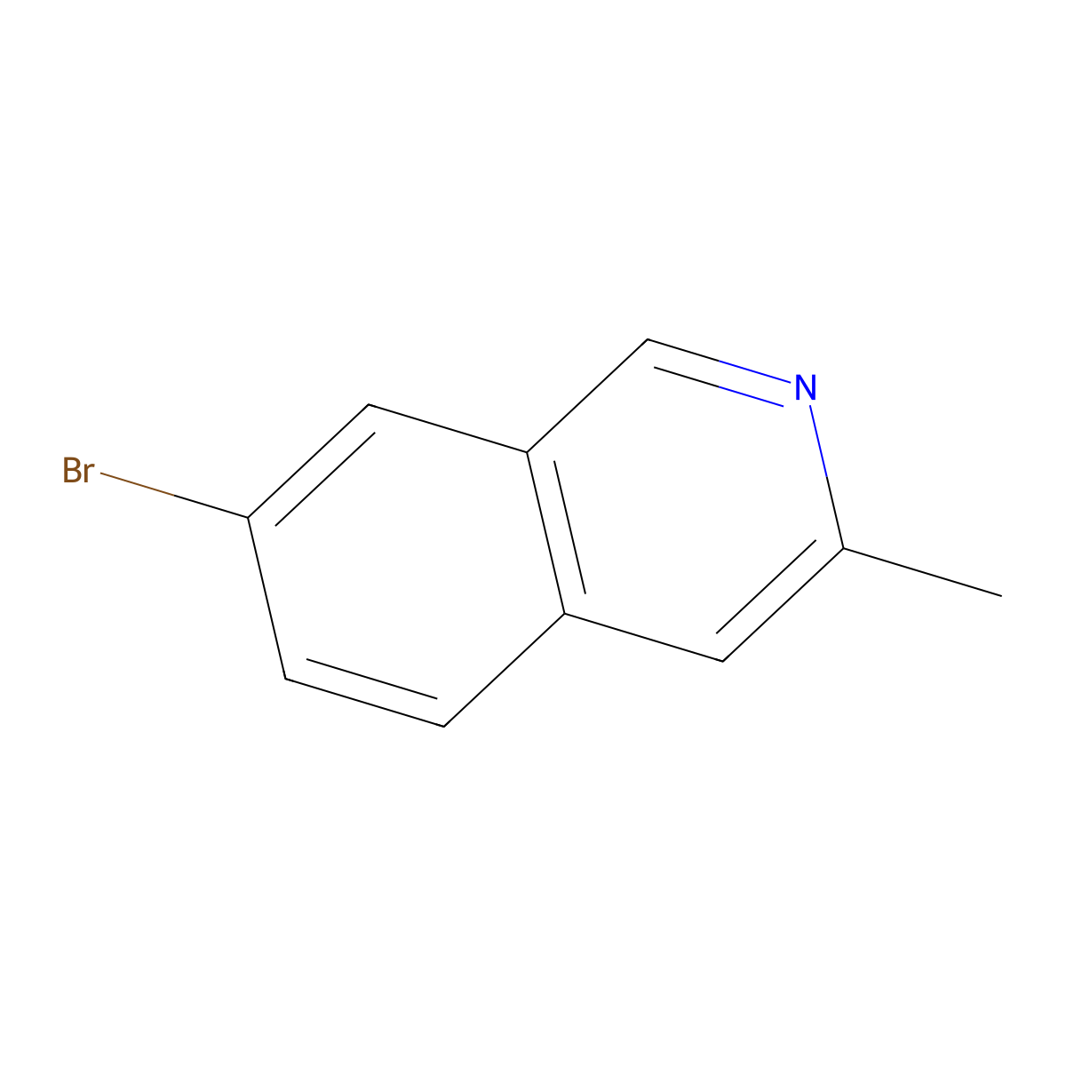 7-Bromo-3-methylisoquinoline molecular structure, CAS 1416713-25-1
