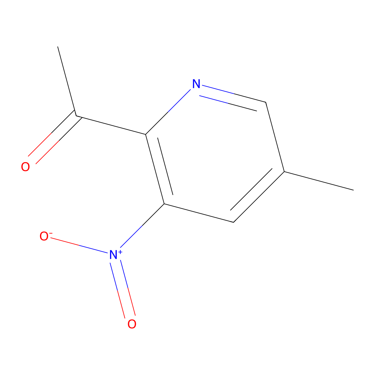 1-(5-Methyl-3-nitropyridin-2-yl)ethanone molecular structure, CAS 1416713-47-7