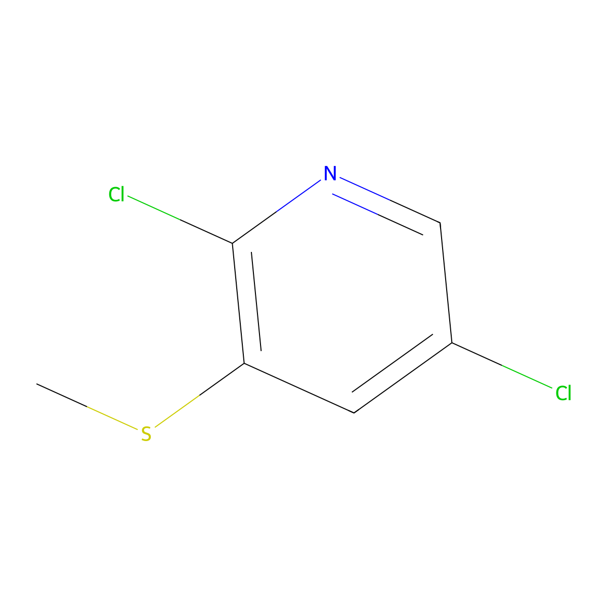 2,5-Dichloro-3-(methylthio)pyridine molecular structure, CAS 1416713-50-2