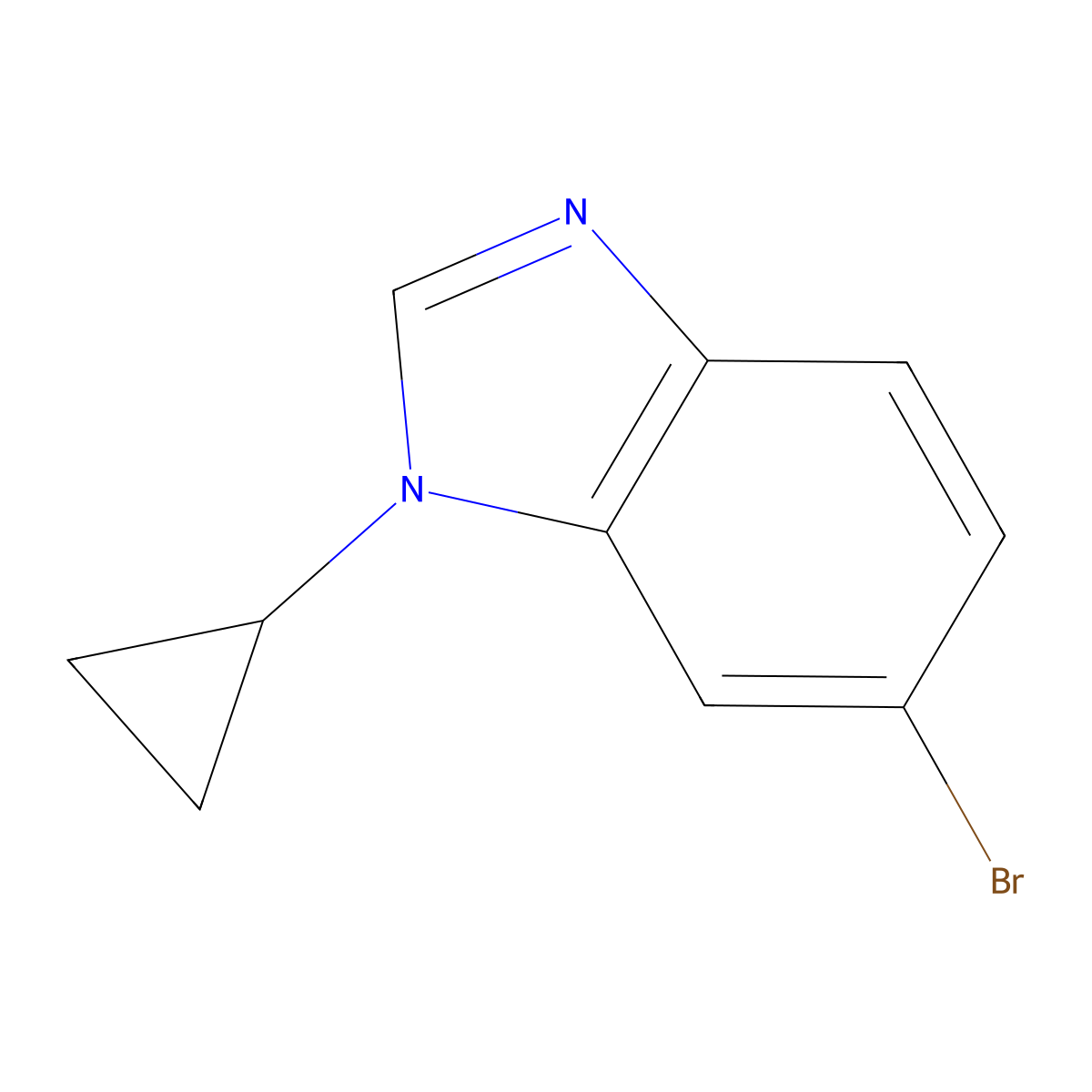 6-Bromo-1-cyclopropyl-1H-benzo[d]imidazole molecular structure, CAS 1416713-53-5