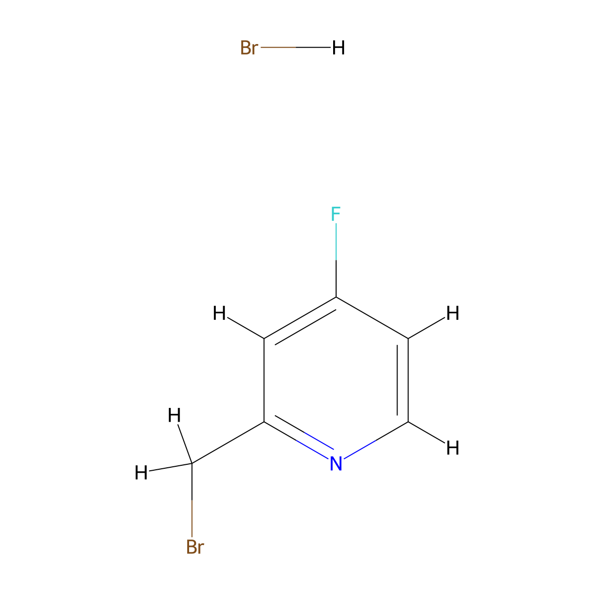 2-(Bromomethyl)-4-fluoropyridine hydrobromide molecular structure, CAS 1416713-60-4