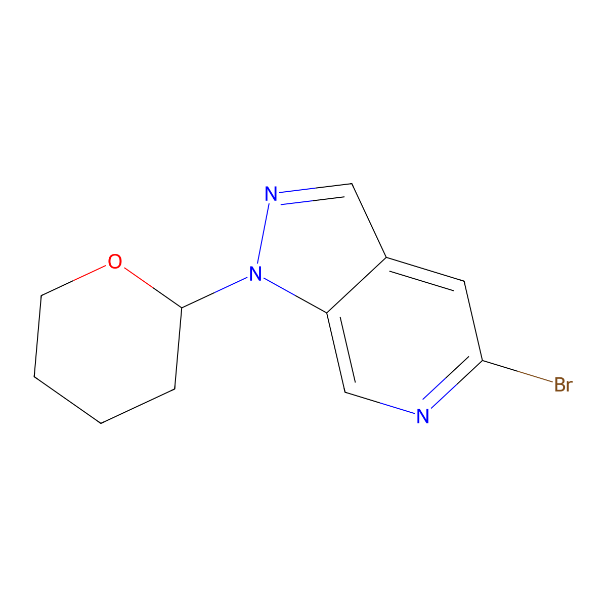 5-Bromo-1-(tetrahydro-2H-pyran-2-yl)-1H-pyrazolo[3,4-c]pyridine molecular structure, CAS 1416713-71-7