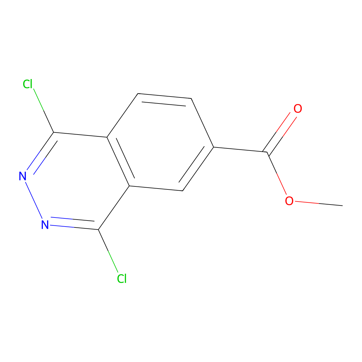 Methyl 1,4-dichlorophthalazine-6-carboxylate molecular structure, CAS 1416713-80-8