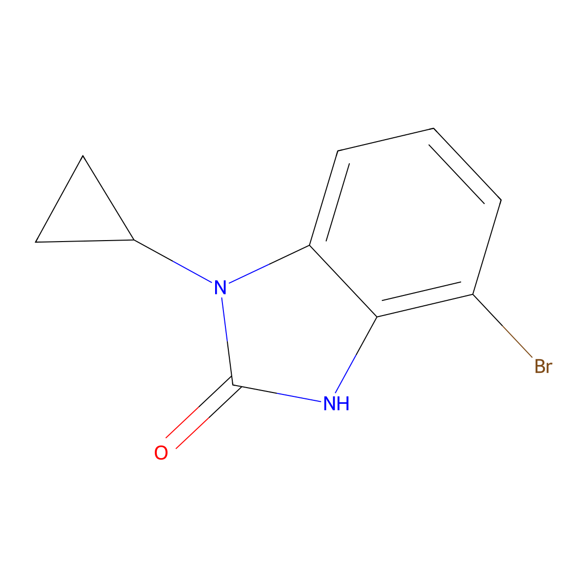 4-Bromo-1-cyclopropyl-1H-benzo[d]imidazol-2(3H)-one molecular structure, CAS 1416714-00-5