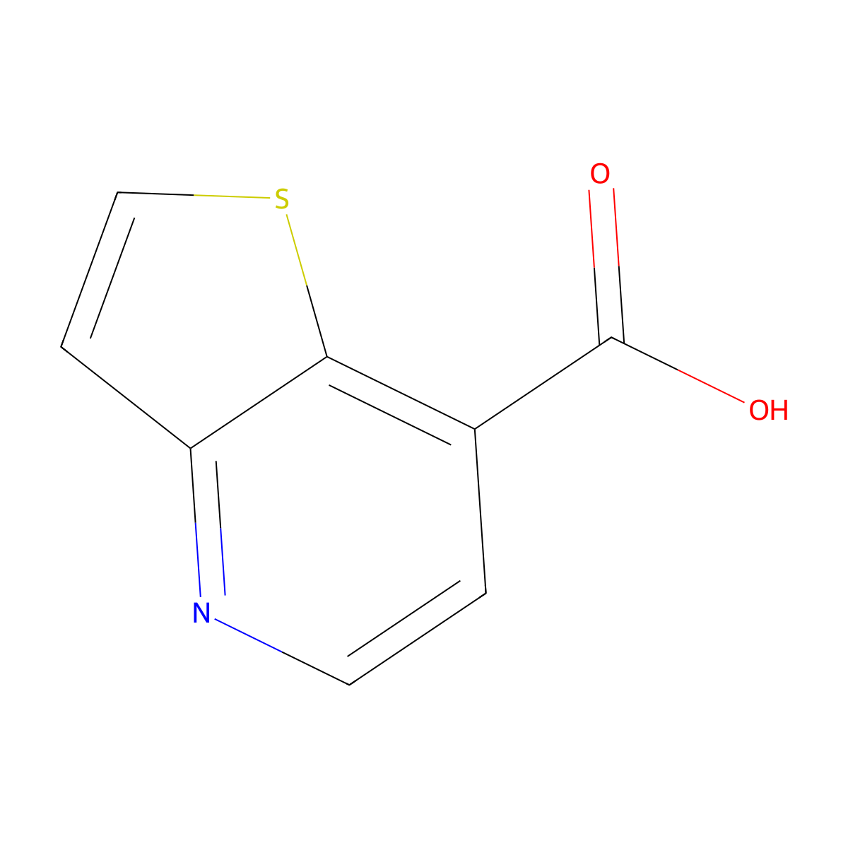 Thieno[3,2-b]pyridine-7-carboxylic acid molecular structure, CAS 1416714-01-6