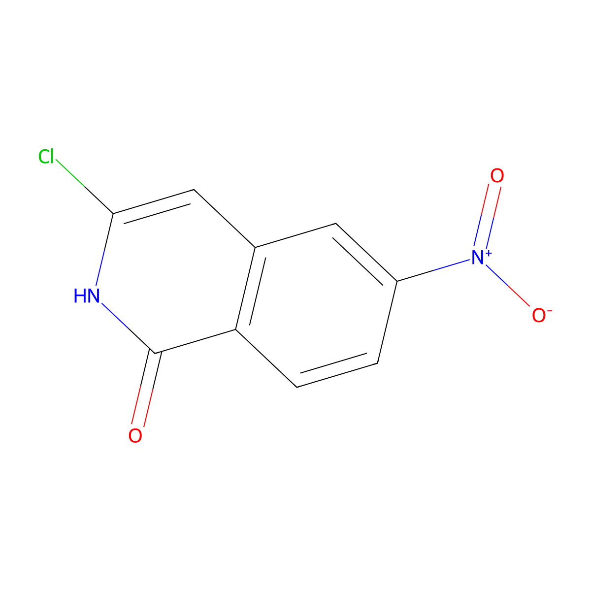 3-Chloro-6-nitroisoquinolin-1-ol molecular structure, CAS 1416714-03-8