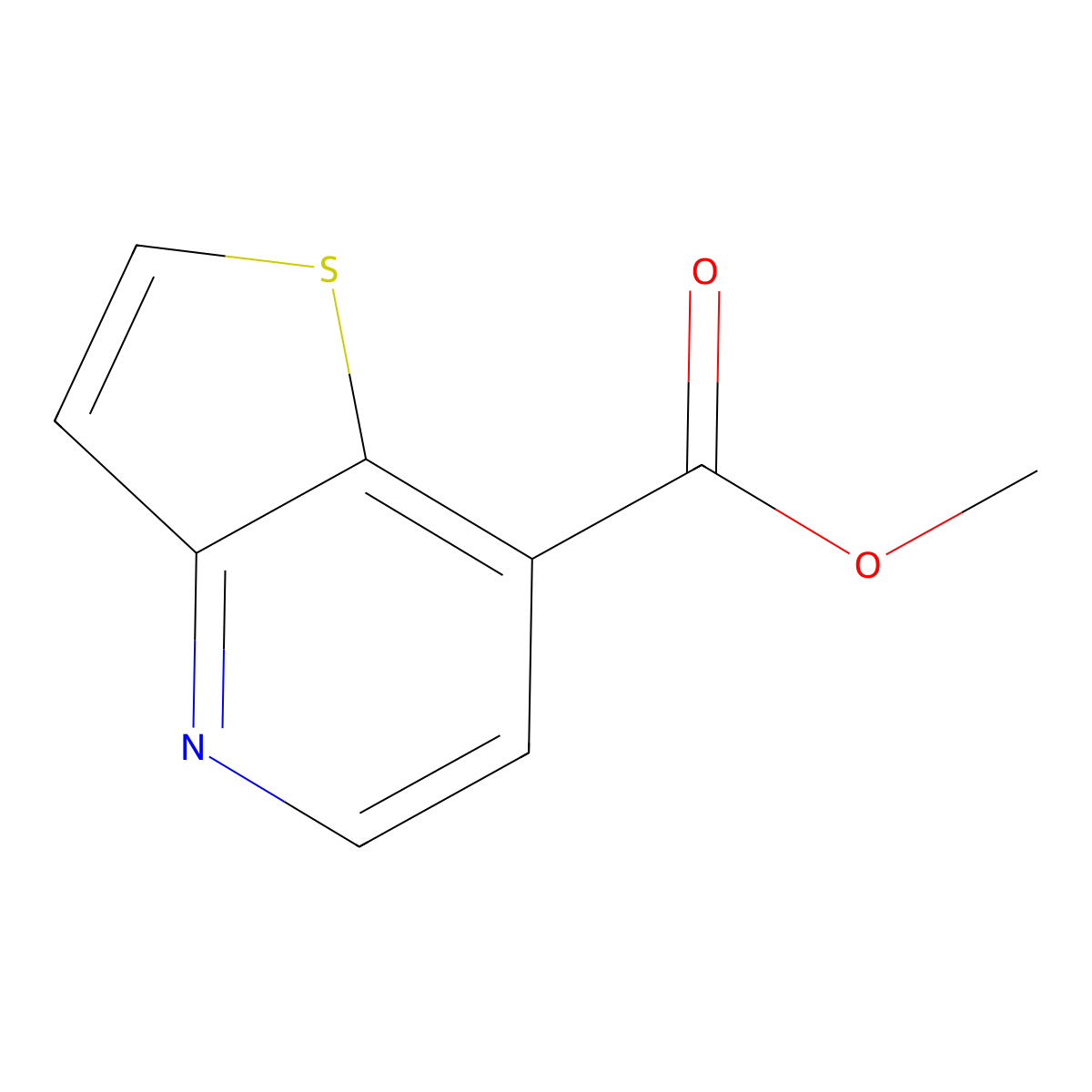 Methyl thieno[3,2-b]pyridine-7-carboxylate molecular structure, CAS 1416714-25-4