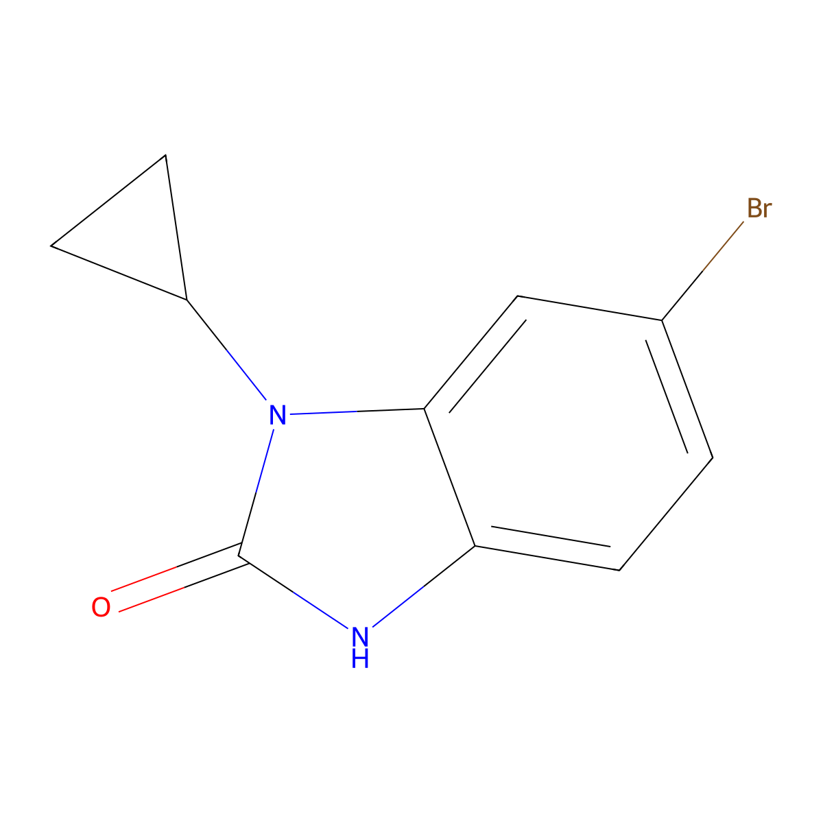6-Bromo-1-cyclopropyl-1H-benzo[d]imidazol-2(3H)-one molecular structure, CAS 1416714-45-8