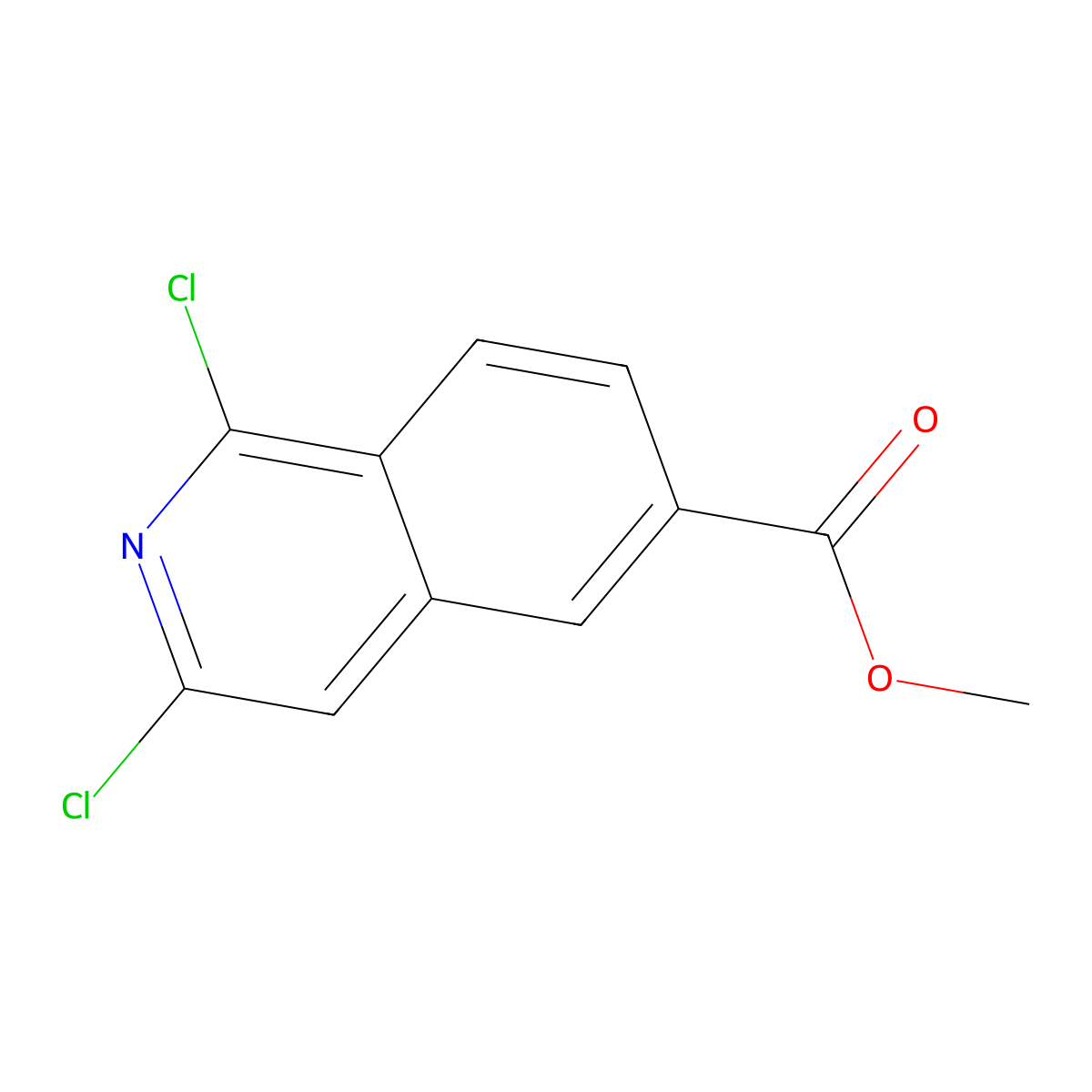 Methyl 1,3-dichloroisoquinoline-6-carboxylate molecular structure, CAS 1416714-47-0