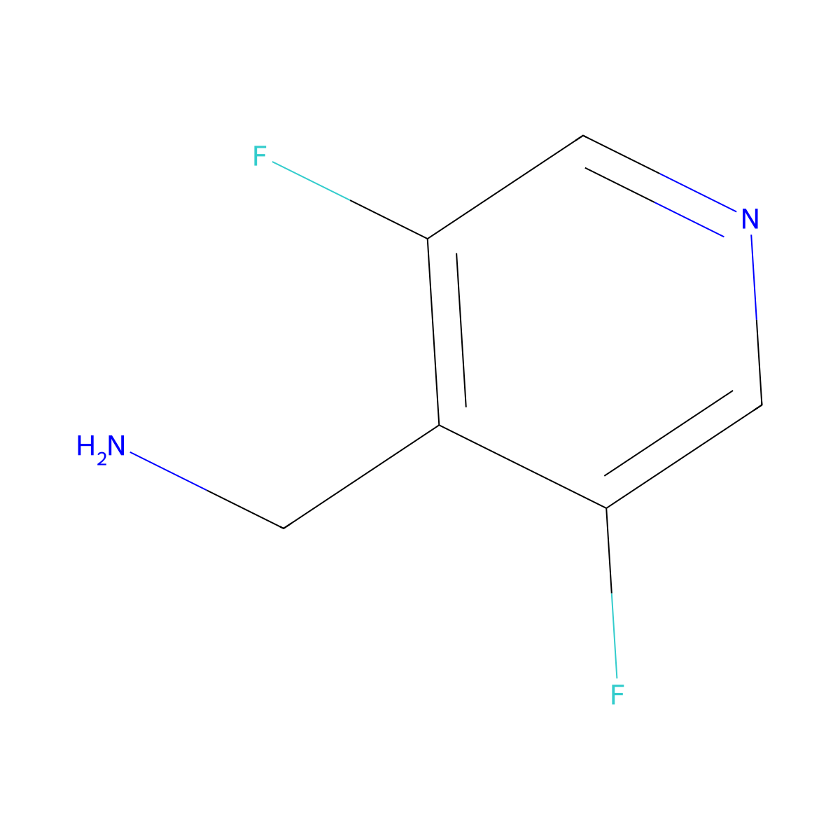 (3,5-Difluoropyridin-4-yl)methanamine molecular structure, CAS 1416714-48-1