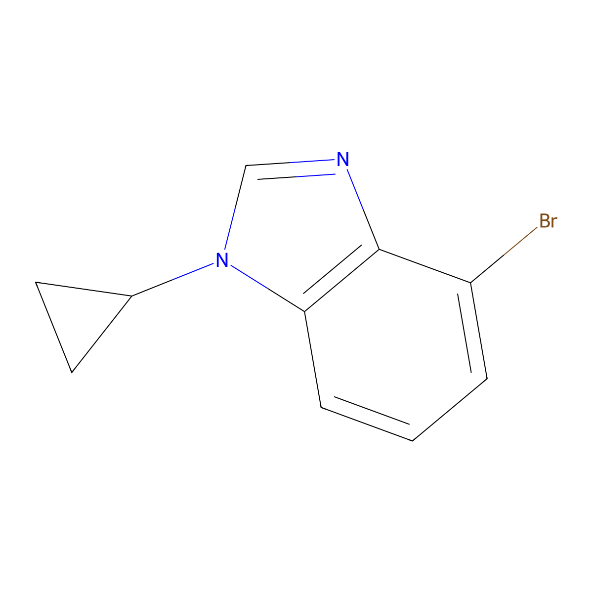 4-Bromo-1-cyclopropyl-1H-benzo[d]imidazole molecular structure, CAS 1416714-50-5