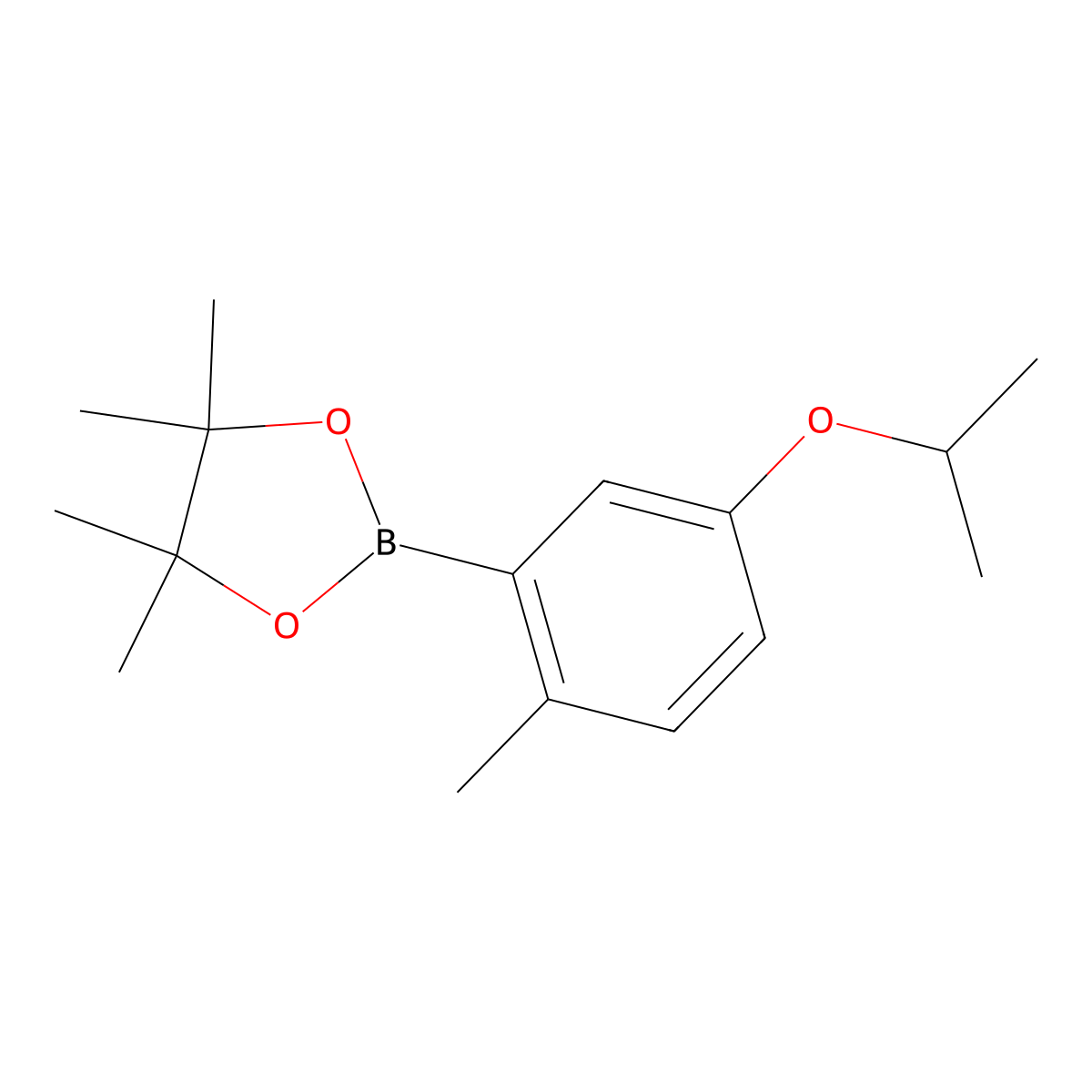 2-(5-Isopropoxy-2-methylphenyl)-4,4,5,5-tetramethyl-1,3,2-dioxaborolane molecular structure, CAS 1416723-00-6