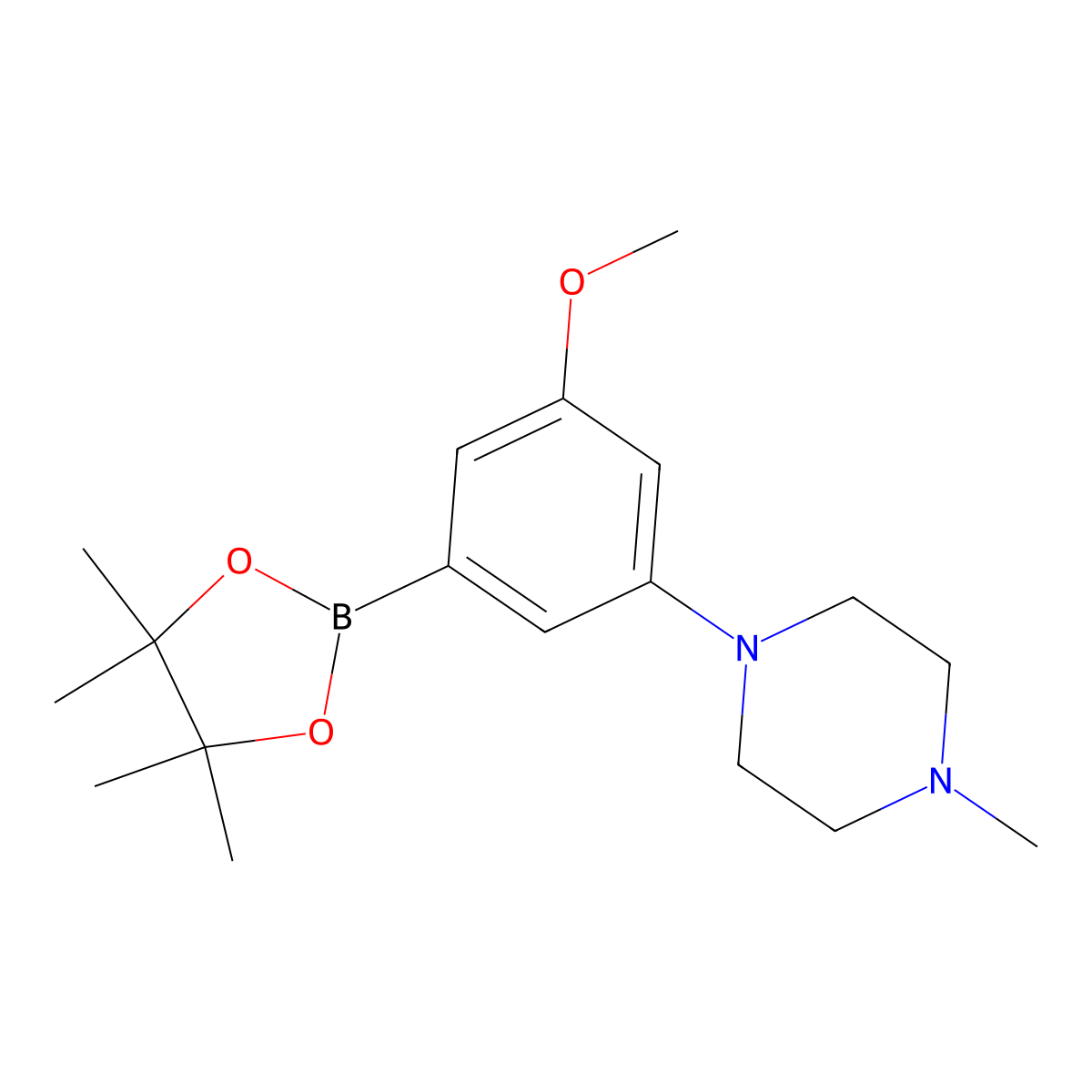 3-Methoxy-5-(4-methyl-1-piperazinyl)phenylboronic Acid Pinacol Ester molecular structure, CAS 1416723-01-7