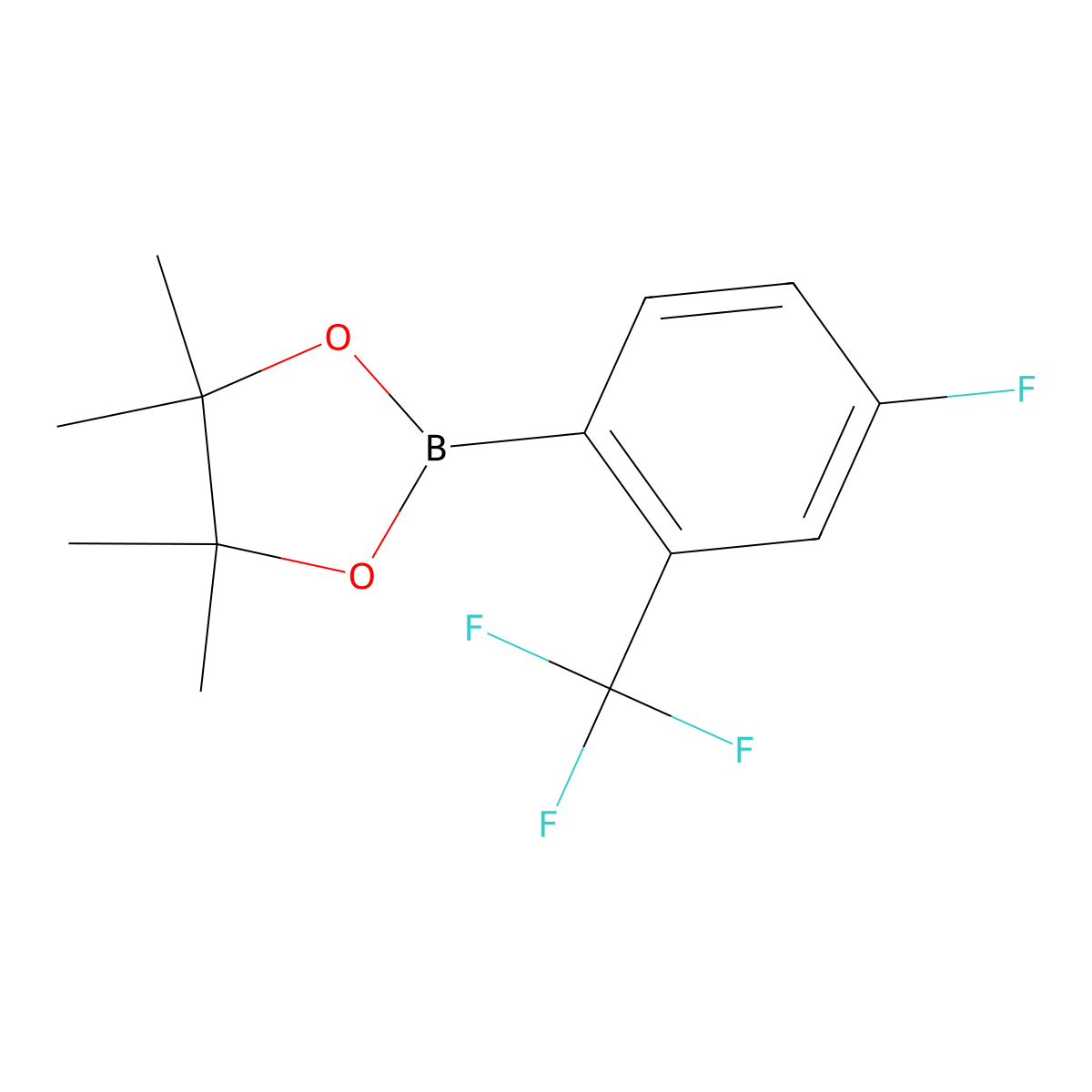 4-Fluoro-2-(trifluoromethyl)phenylboronic acid pinacol ester molecular structure, CAS 1416723-10-8
