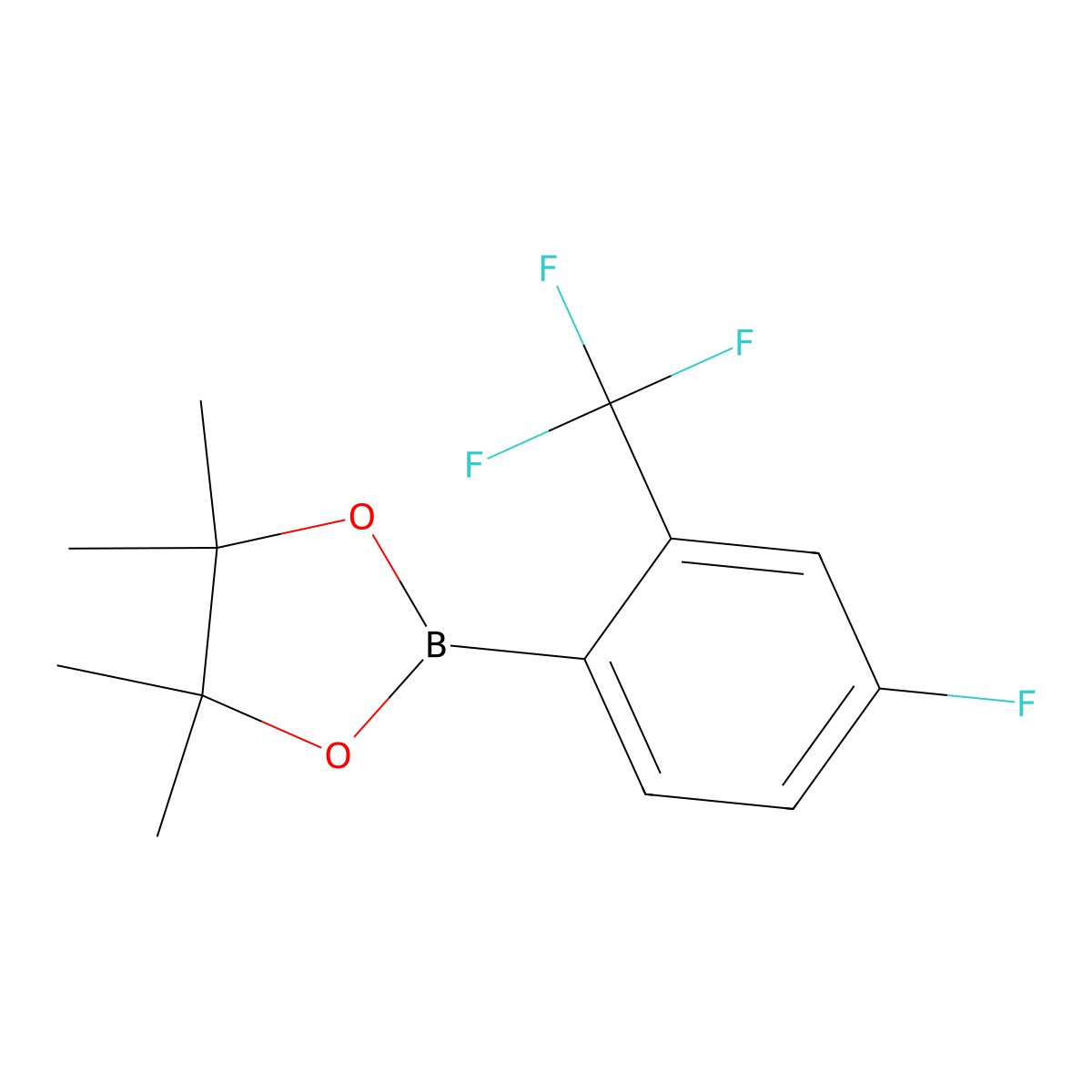 4-Fluoro-2-(trifluoromethyl)phenylboronic acid pinacol ester molecular structure, CAS 1416723-10-8
