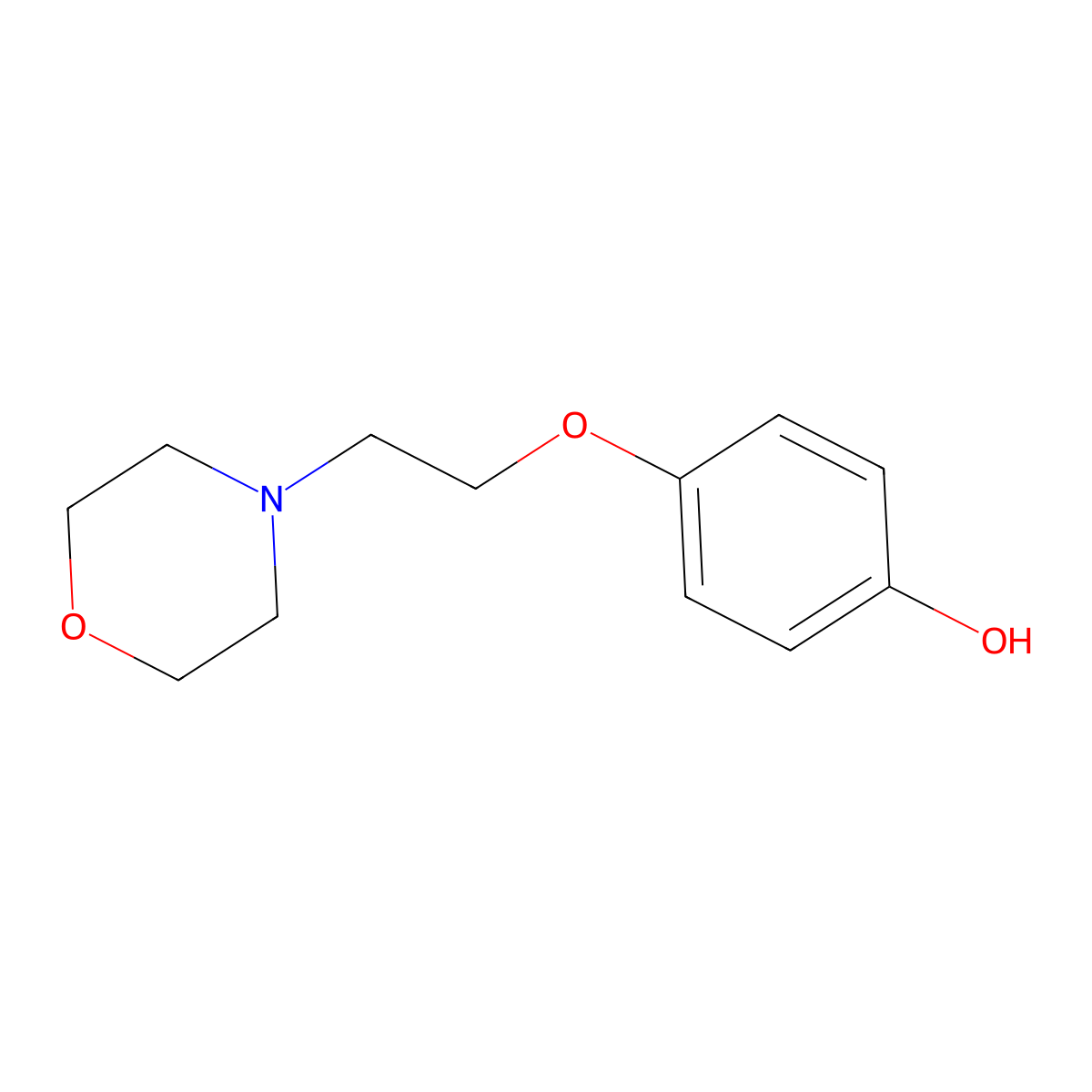 4-[2-(Morpholin-4-yl)ethoxy]phenol molecular structure, CAS 141673-25-8