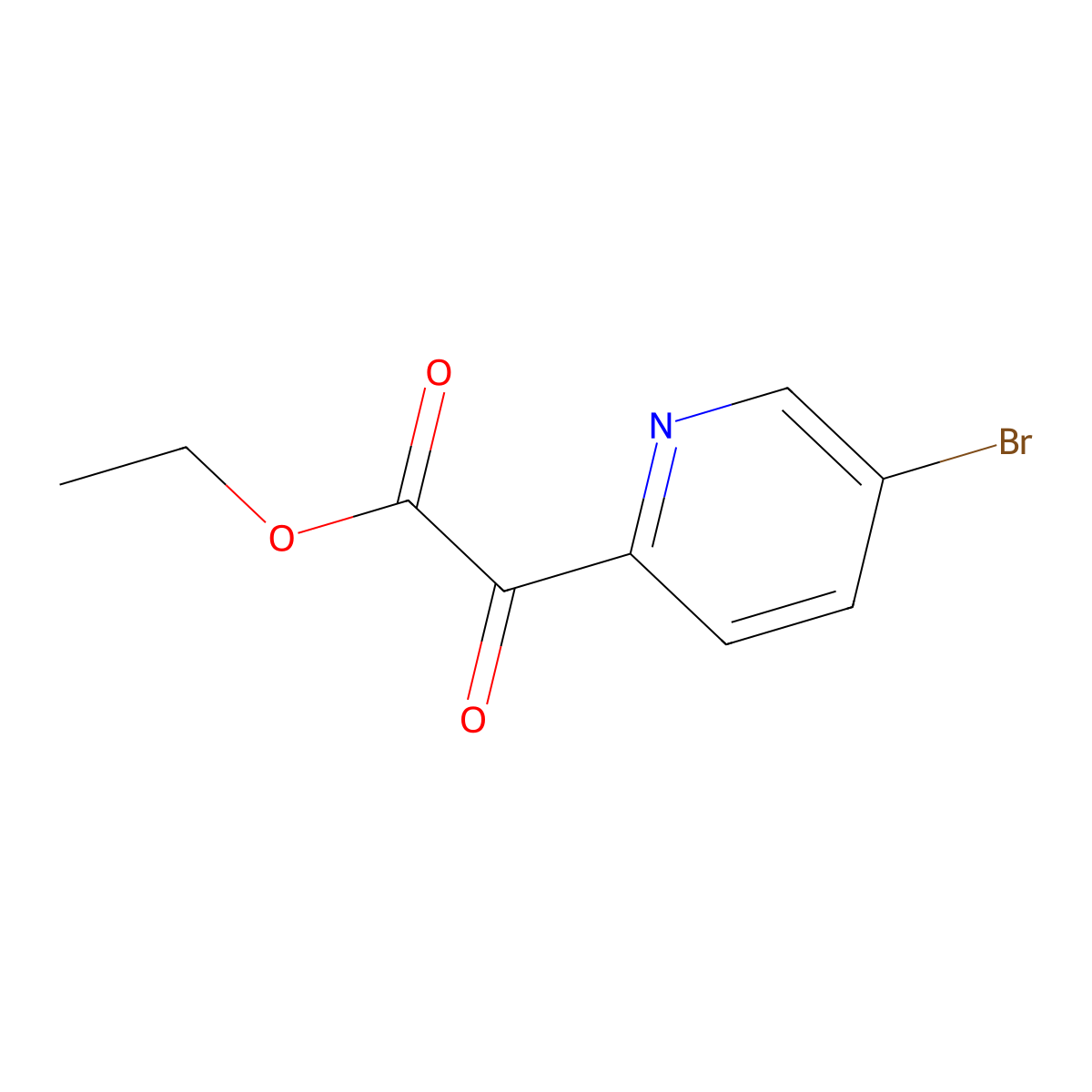 Ethyl 2-(5-bromopyridin-2-yl)-2-oxoacetate molecular structure, CAS 1416733-46-4