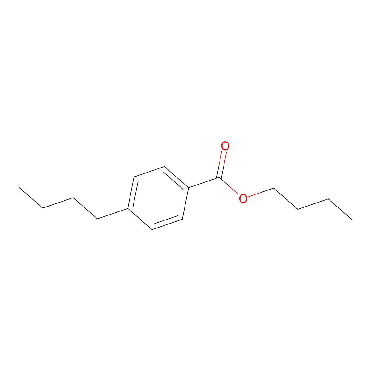 Butyl 4-butylbenzoate molecular structure, CAS 141676-08-6