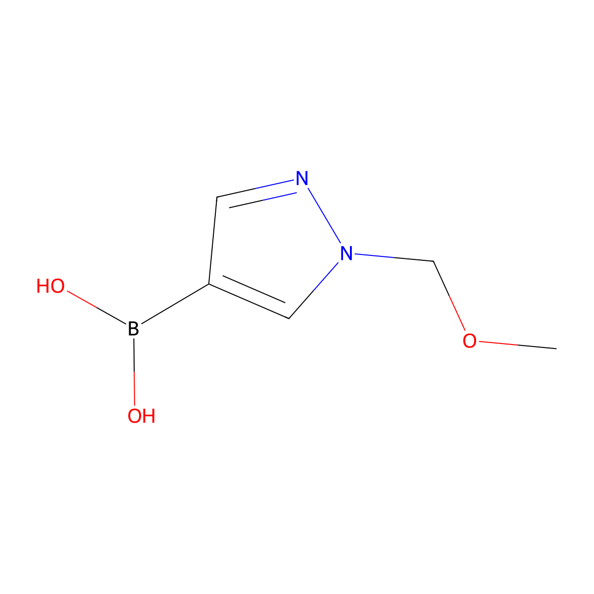 (1-(Methoxymethyl)-1H-pyrazol-4-yl)boronic acid molecular structure, CAS 1416785-98-2