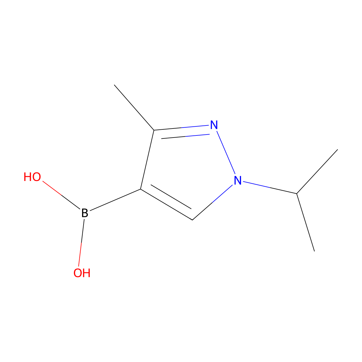 (1-Isopropyl-3-methyl-1H-pyrazol-4-YL)boronic acid molecular structure, CAS 1416786-23-6