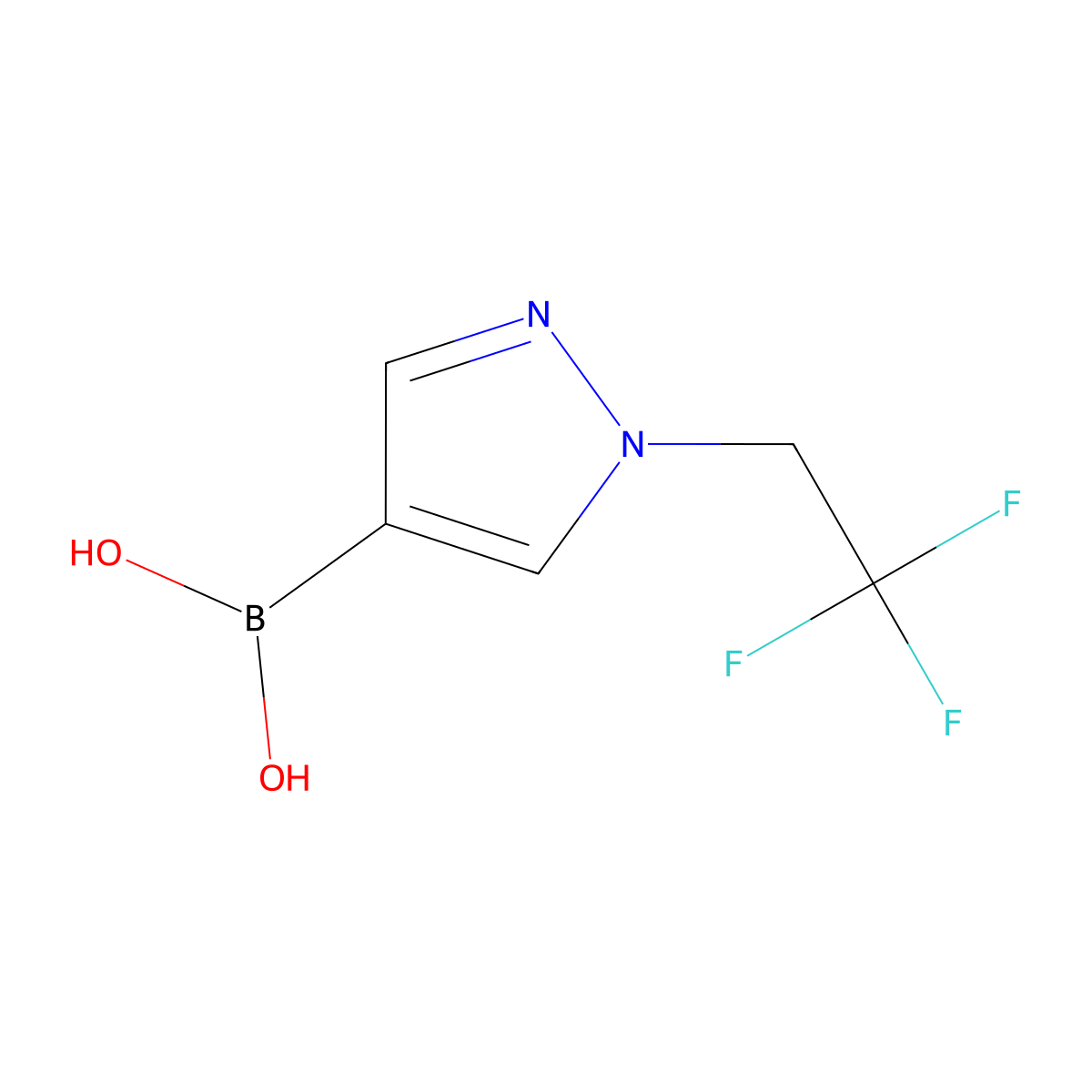 (1-(2,2,2-Trifluoroethyl)-1h-pyrazol-4-yl)boronic acid molecular structure, CAS 1416786-60-1