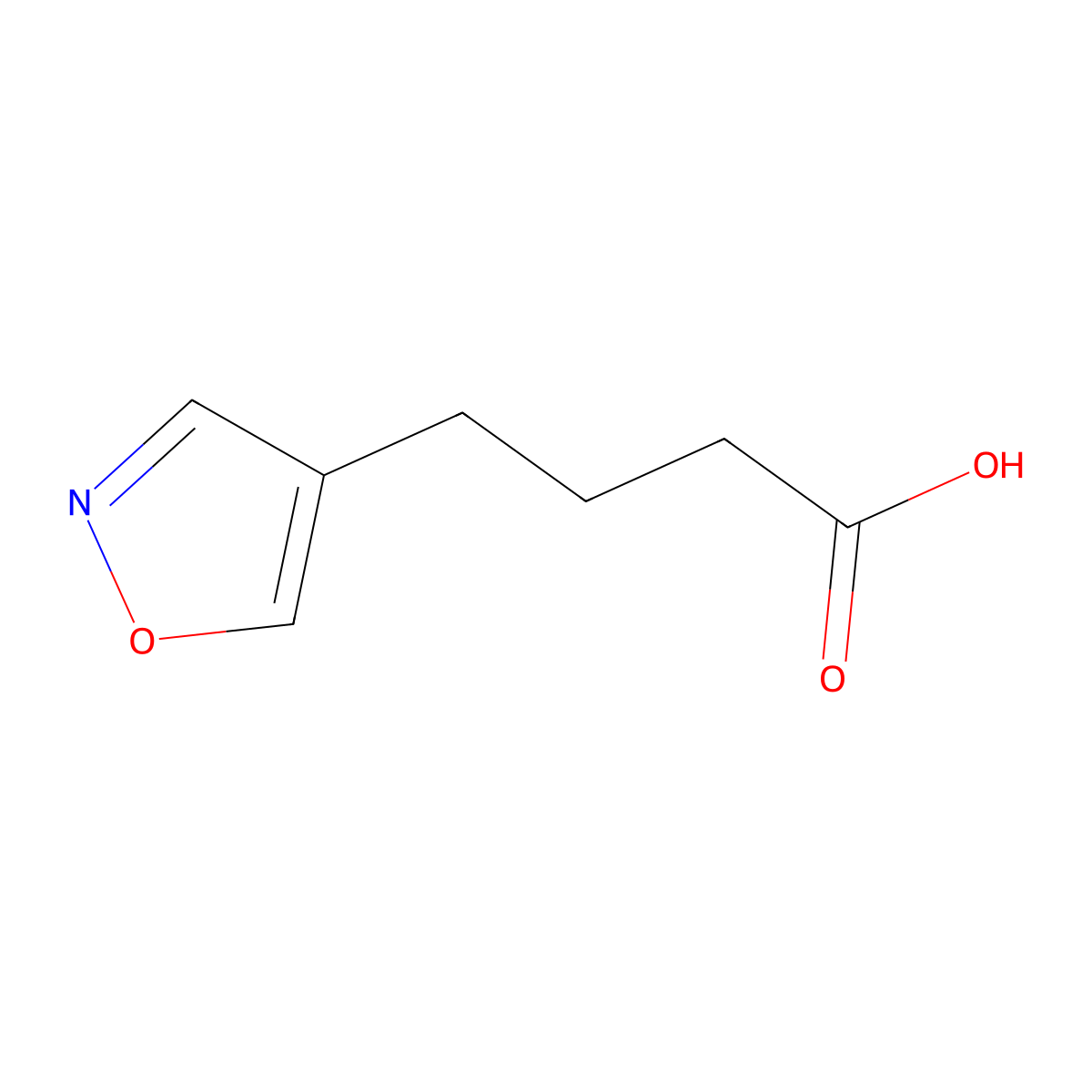 4-(1,2-Oxazol-4-yl)butanoic acid molecular structure, CAS 141679-49-4