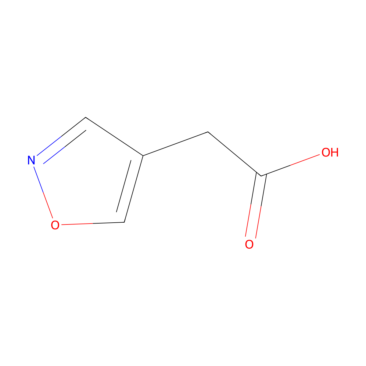 2-(1,2-Oxazol-4-yl)acetic acid molecular structure, CAS 141679-57-4